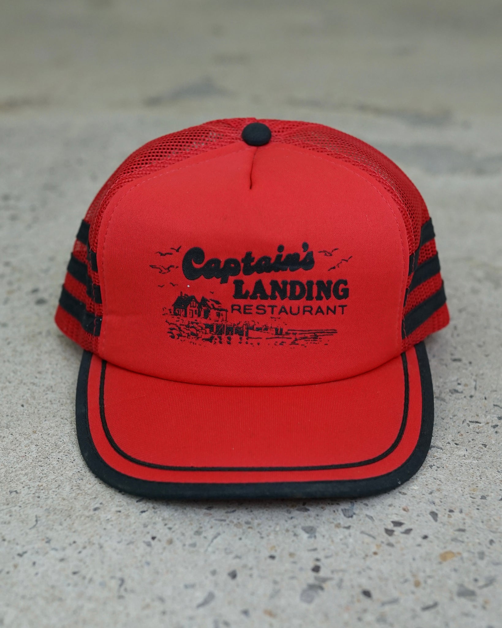 captain's landing restaurant trucker hat