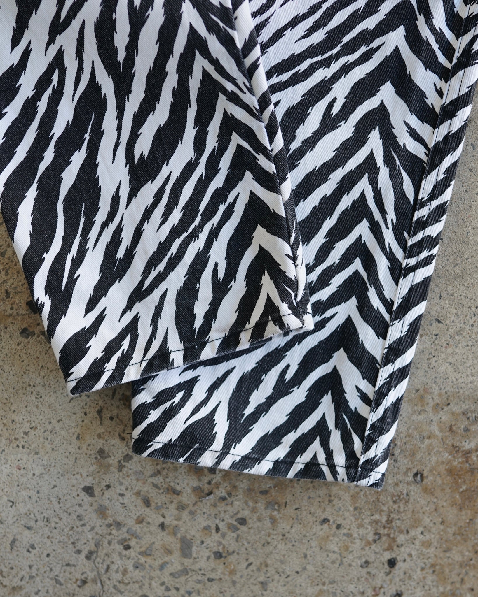 thoroughbred zebra pattern jeans