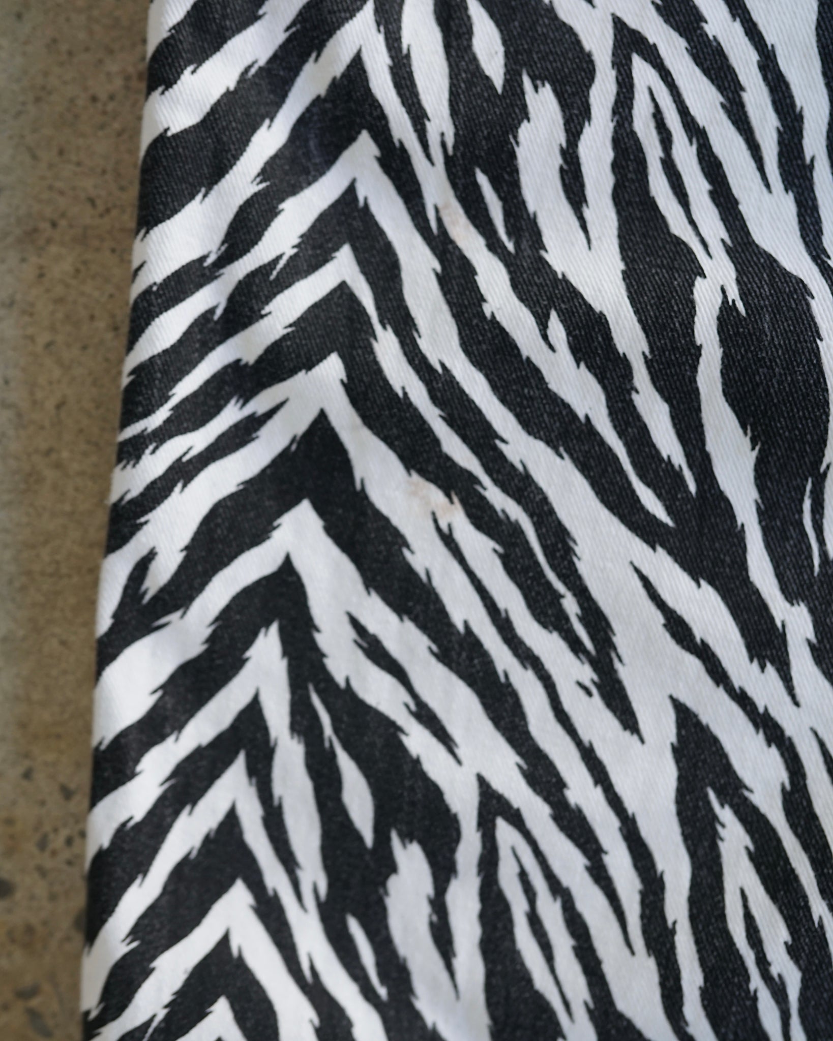 thoroughbred zebra pattern jeans