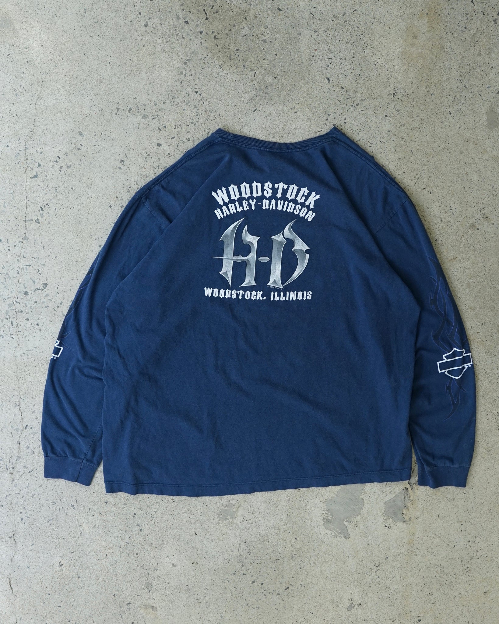 harley davidson woodstock illinois 2004 longsleeve