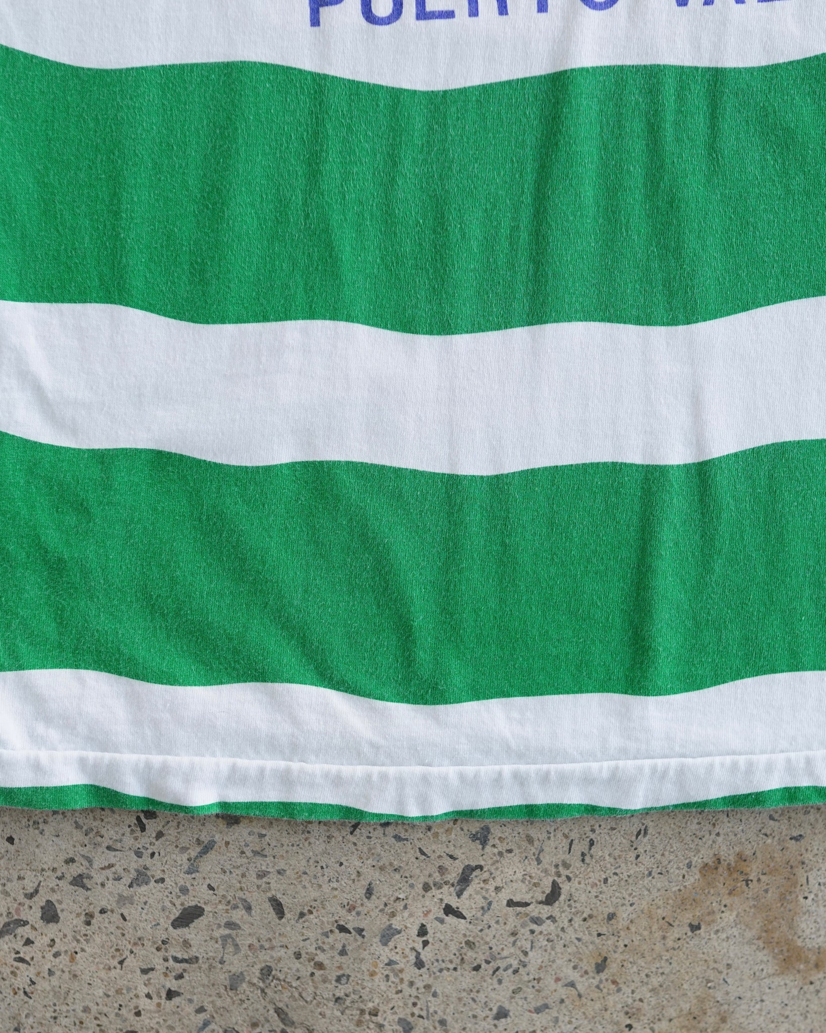 poco loco club puerto vallarta stripped t-shirt