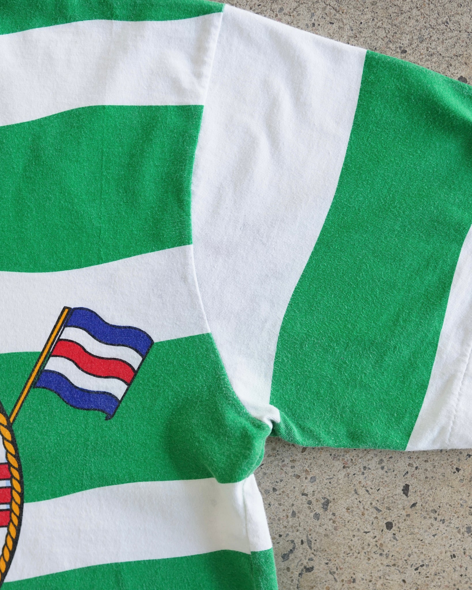 poco loco club puerto vallarta stripped t-shirt