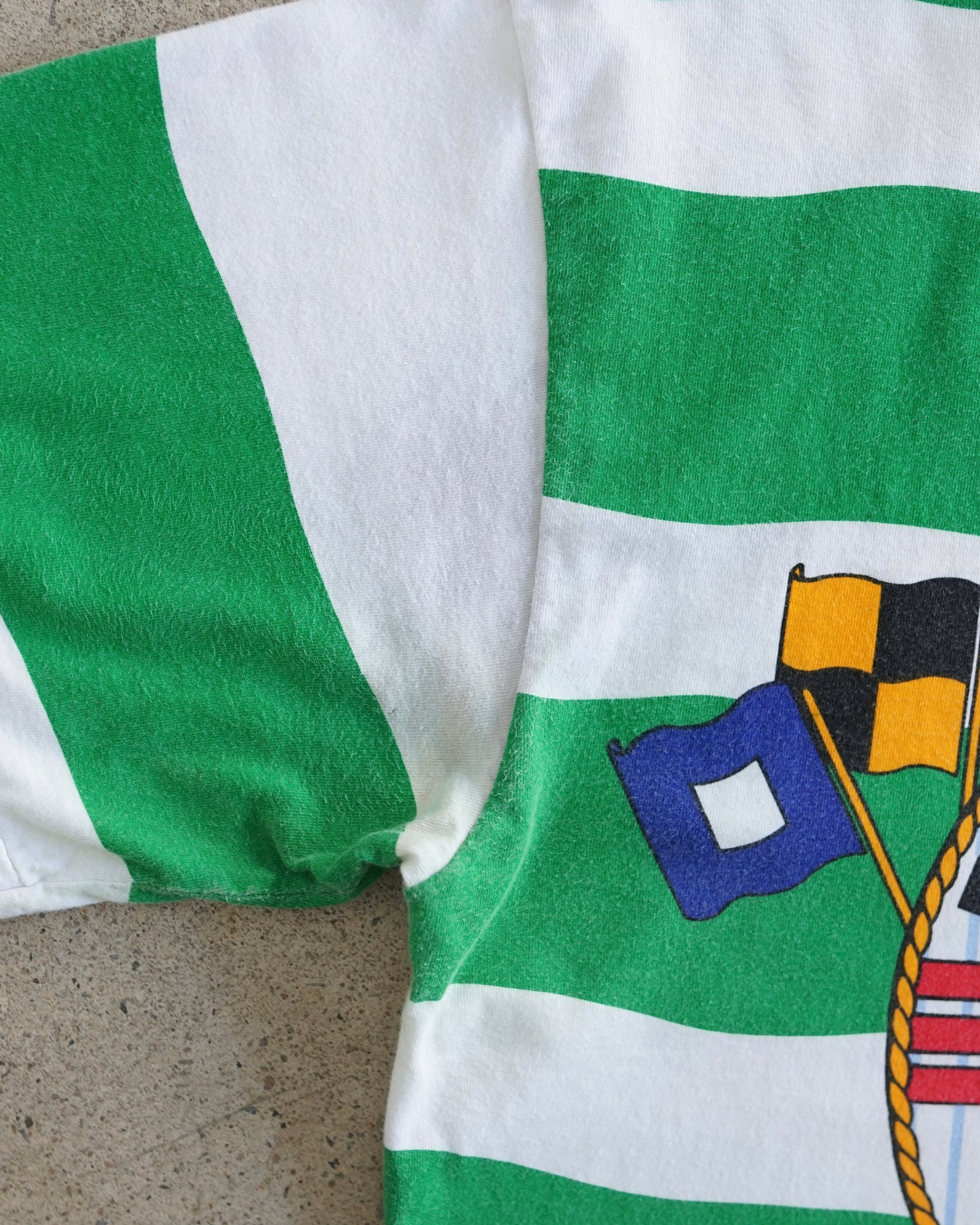 poco loco club puerto vallarta stripped t-shirt