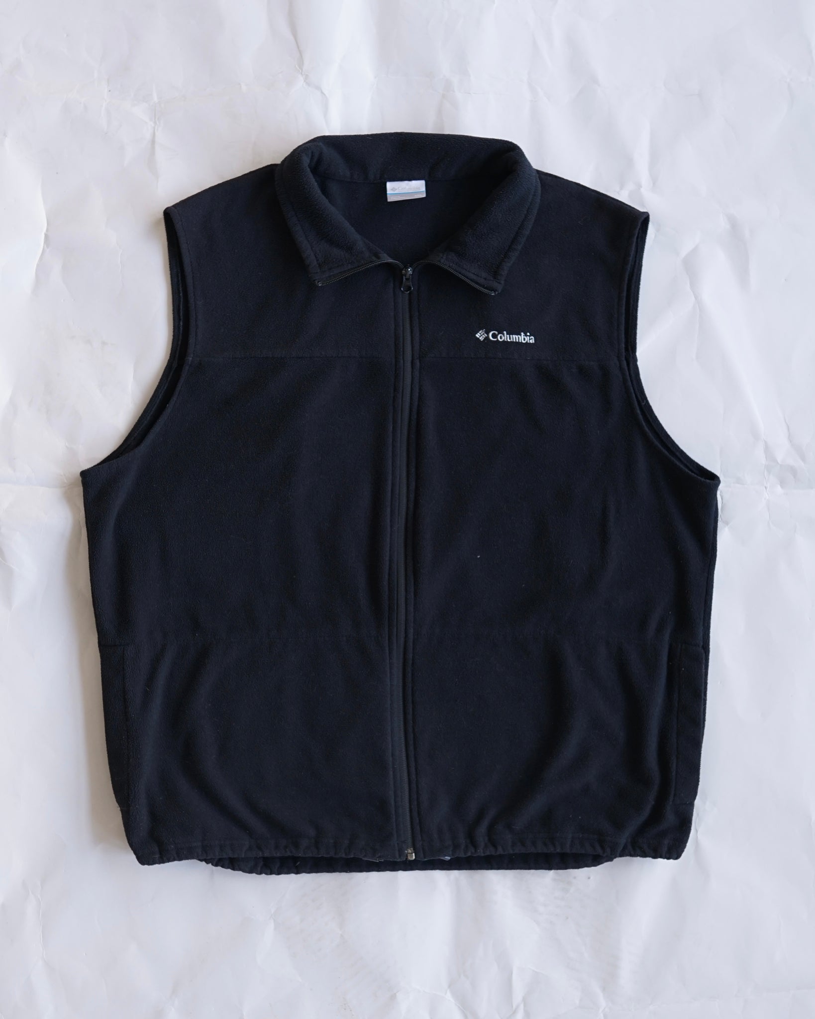 columbia zip-up fleece vest