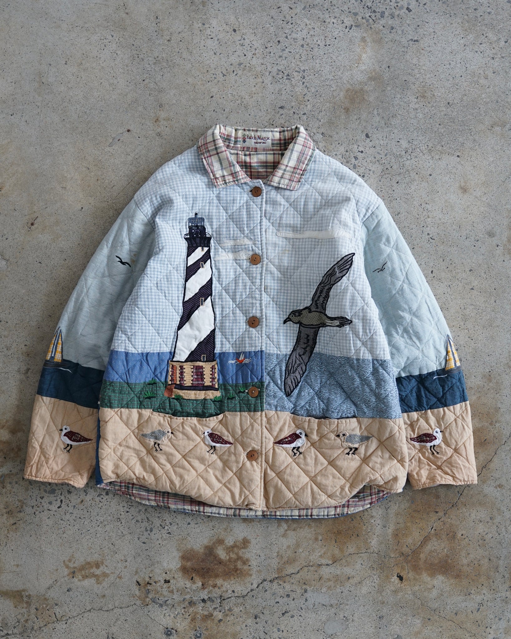 patch magic embroidered reversible jacket