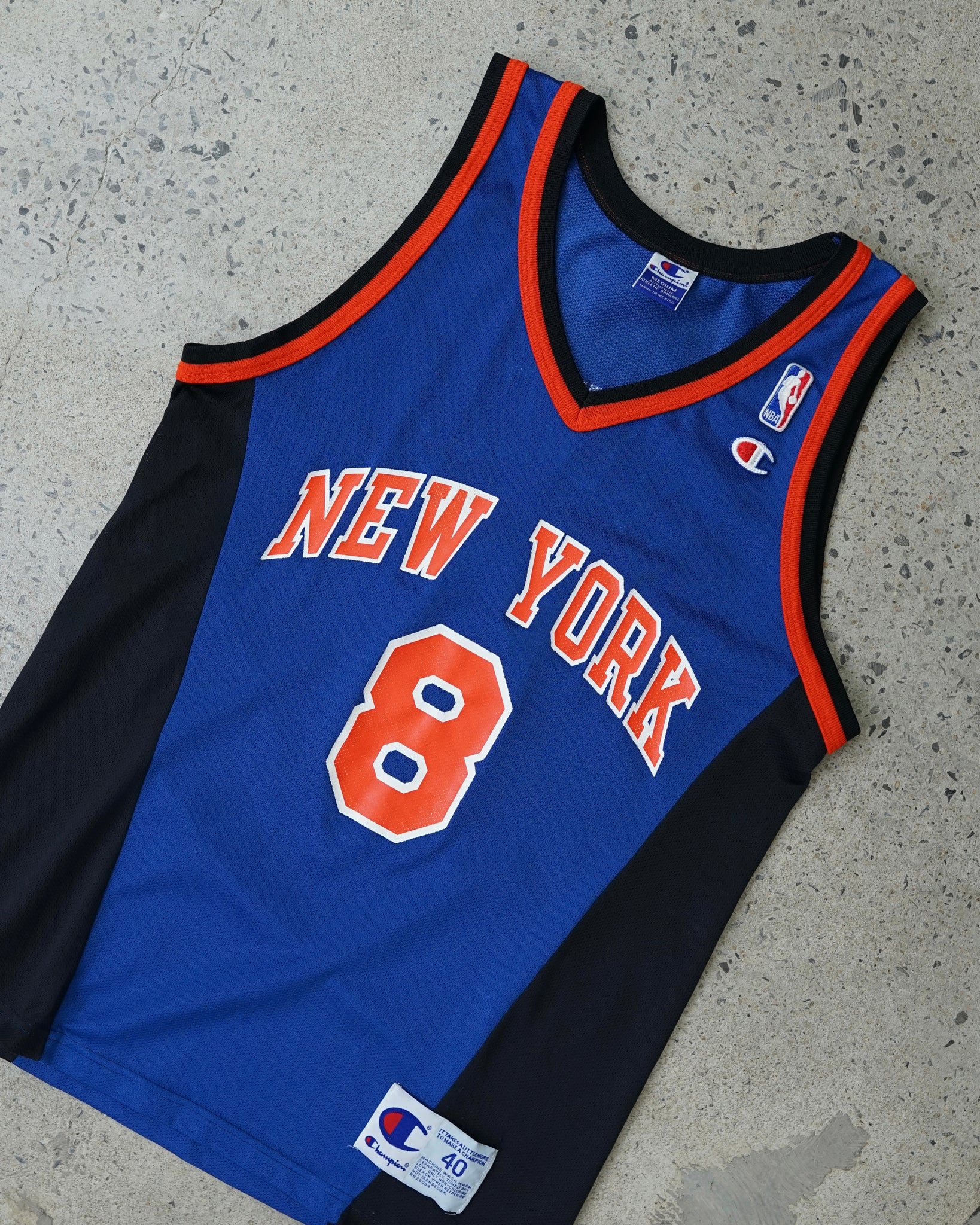 new york knicks sprewell nba champion jersey