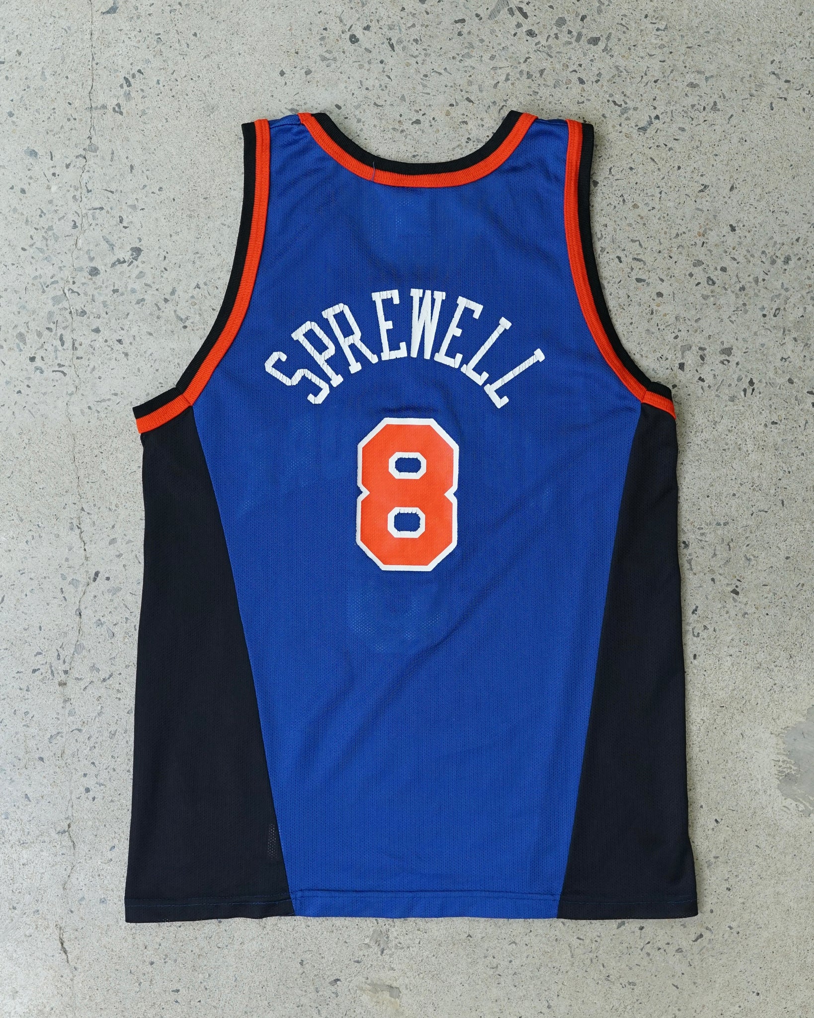 new york knicks sprewell nba champion jersey