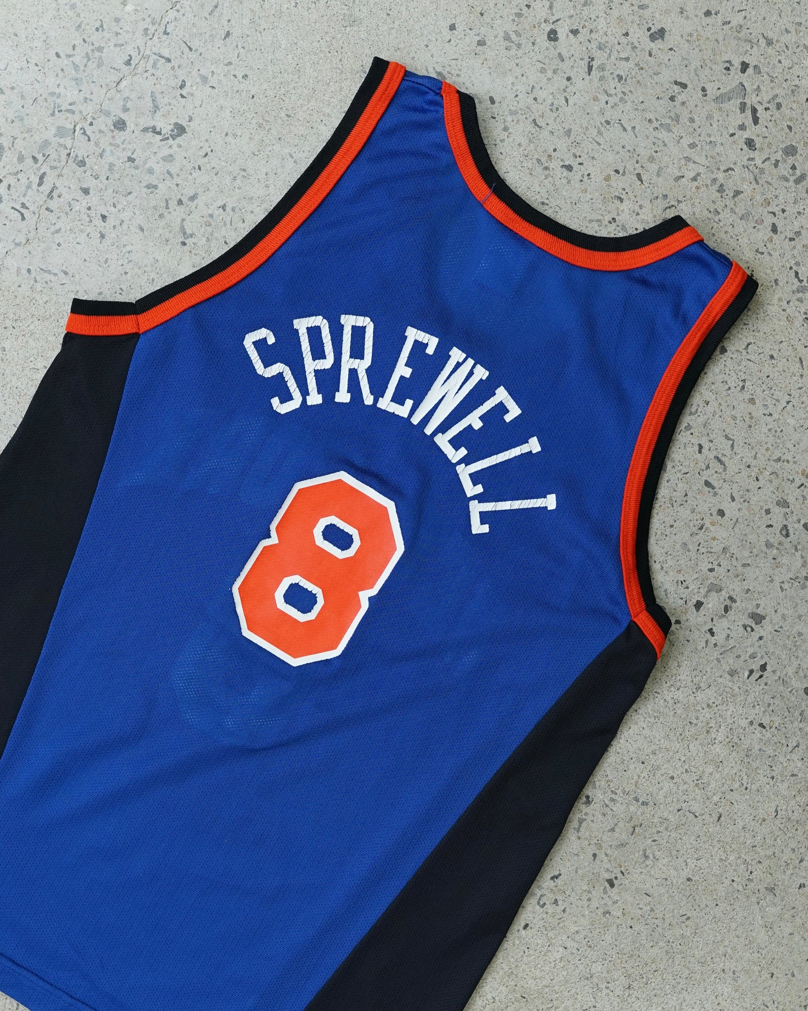 new york knicks sprewell nba champion jersey