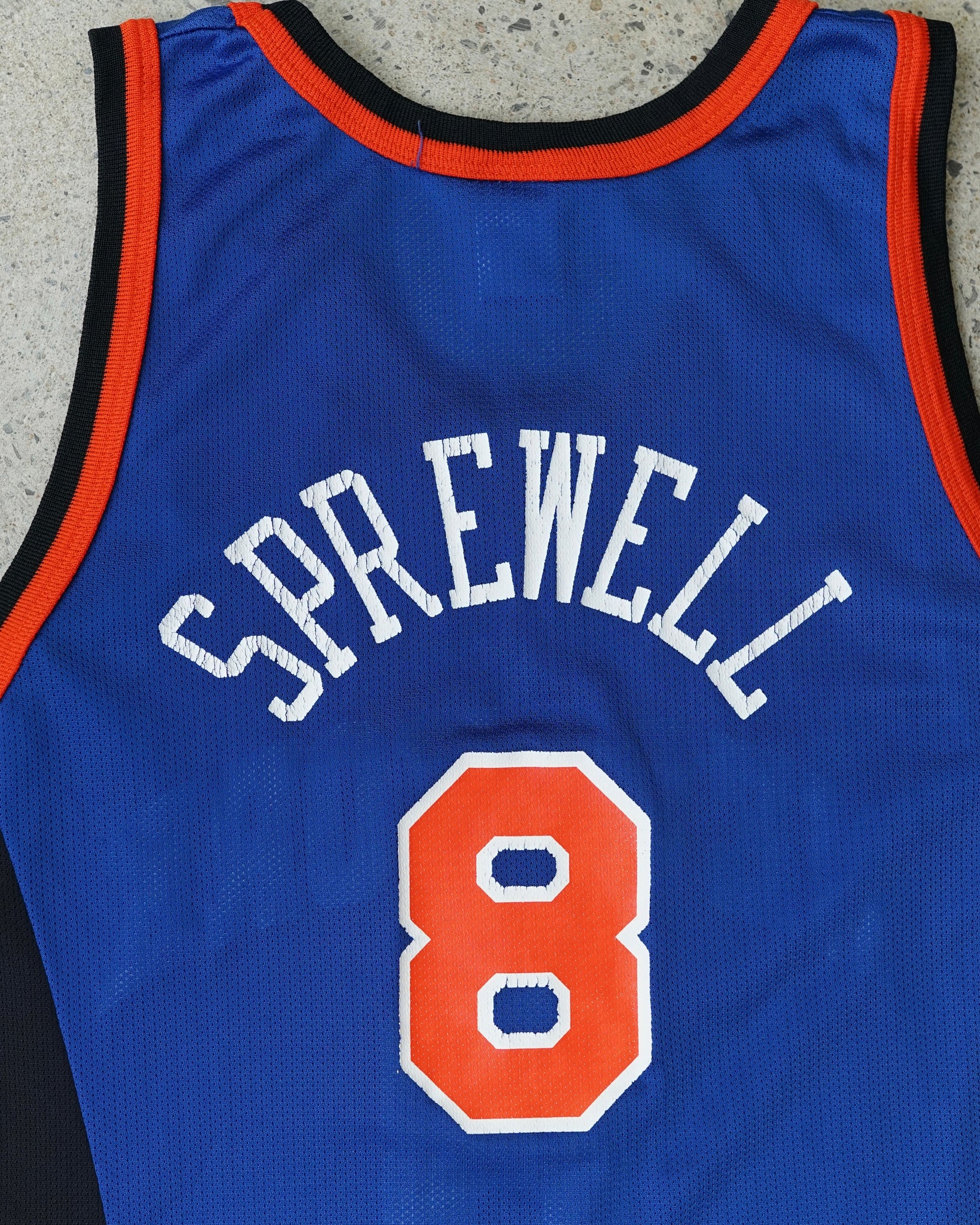 new york knicks sprewell nba champion jersey