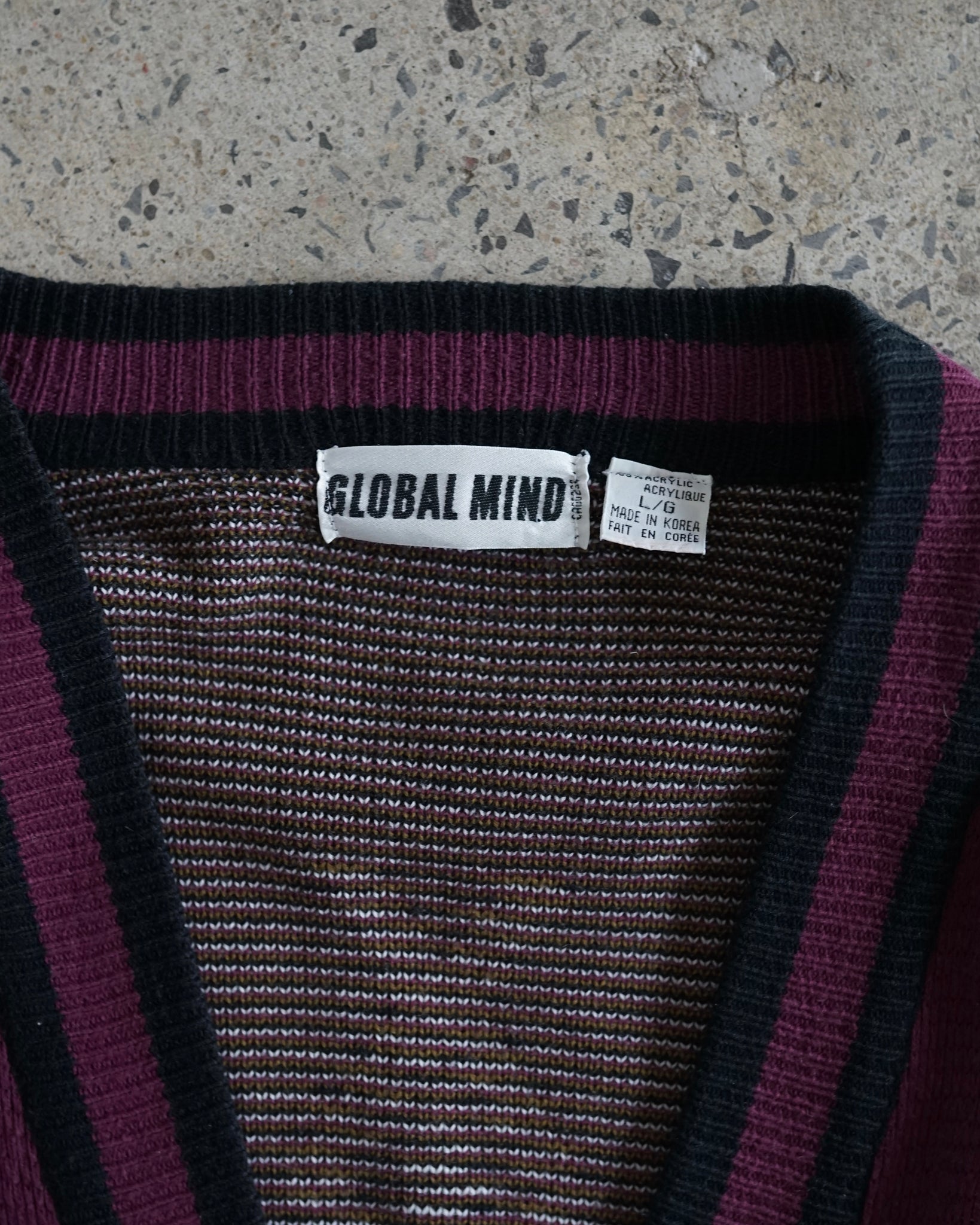 global mind knit cardigan