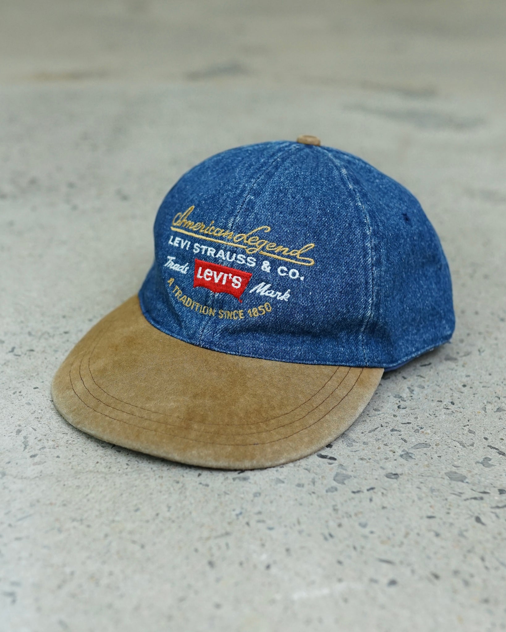 levi's denim strapback hat