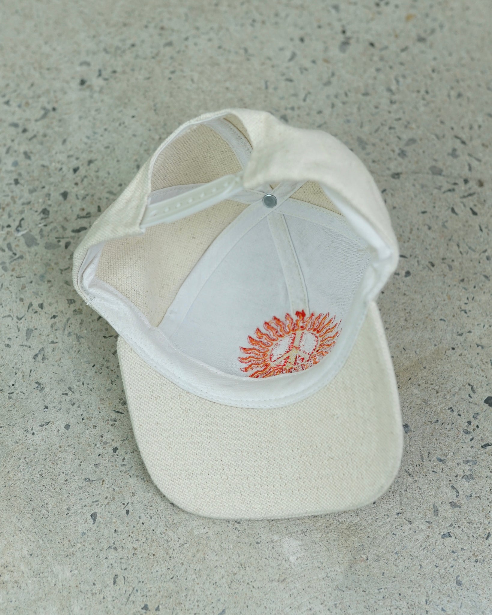 sun peace snapback hat