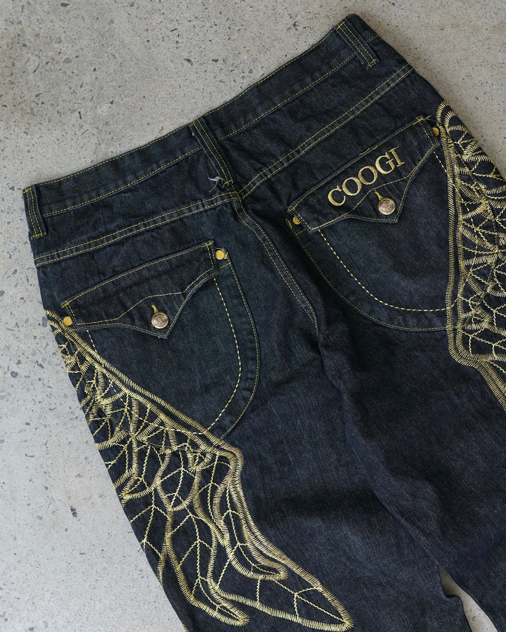 coogi embroidered wings bagy y2k jeans