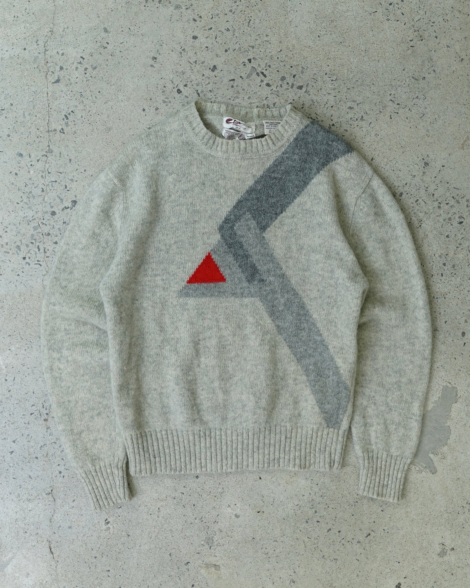 club international wool knit sweater