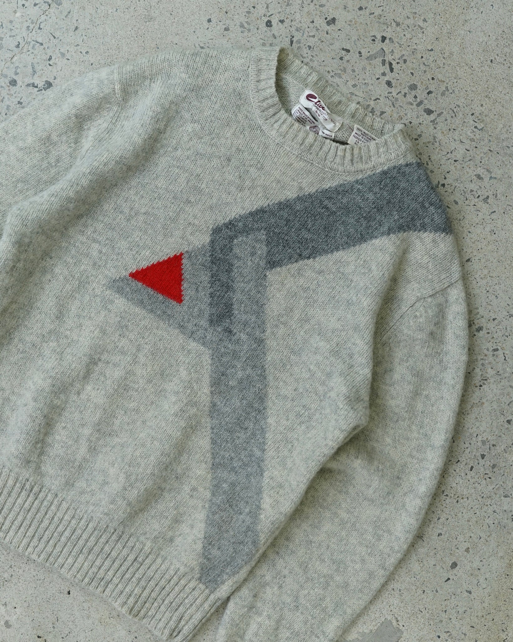 club international wool knit sweater