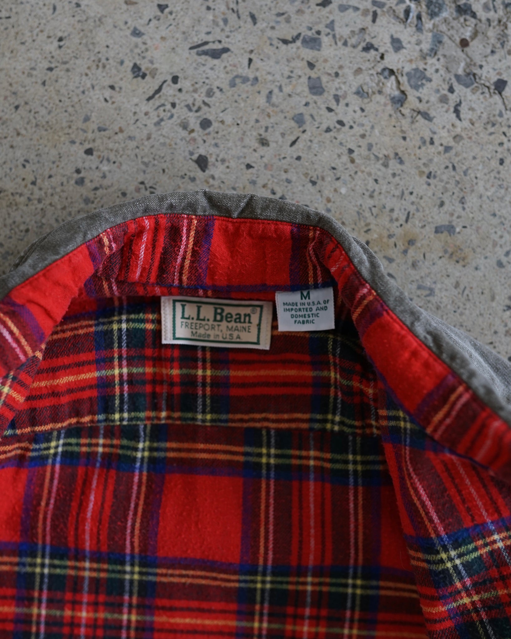 l.l. bean lined button-up shirt