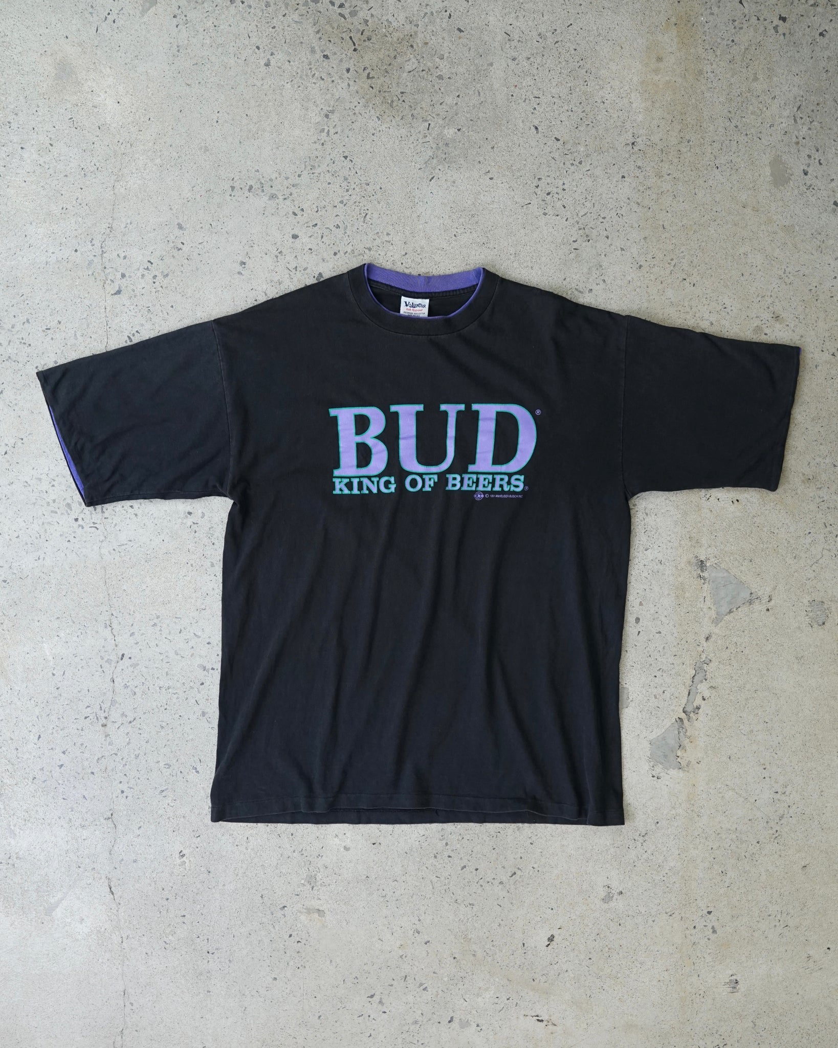 bud king of beers 1991 t-shirt