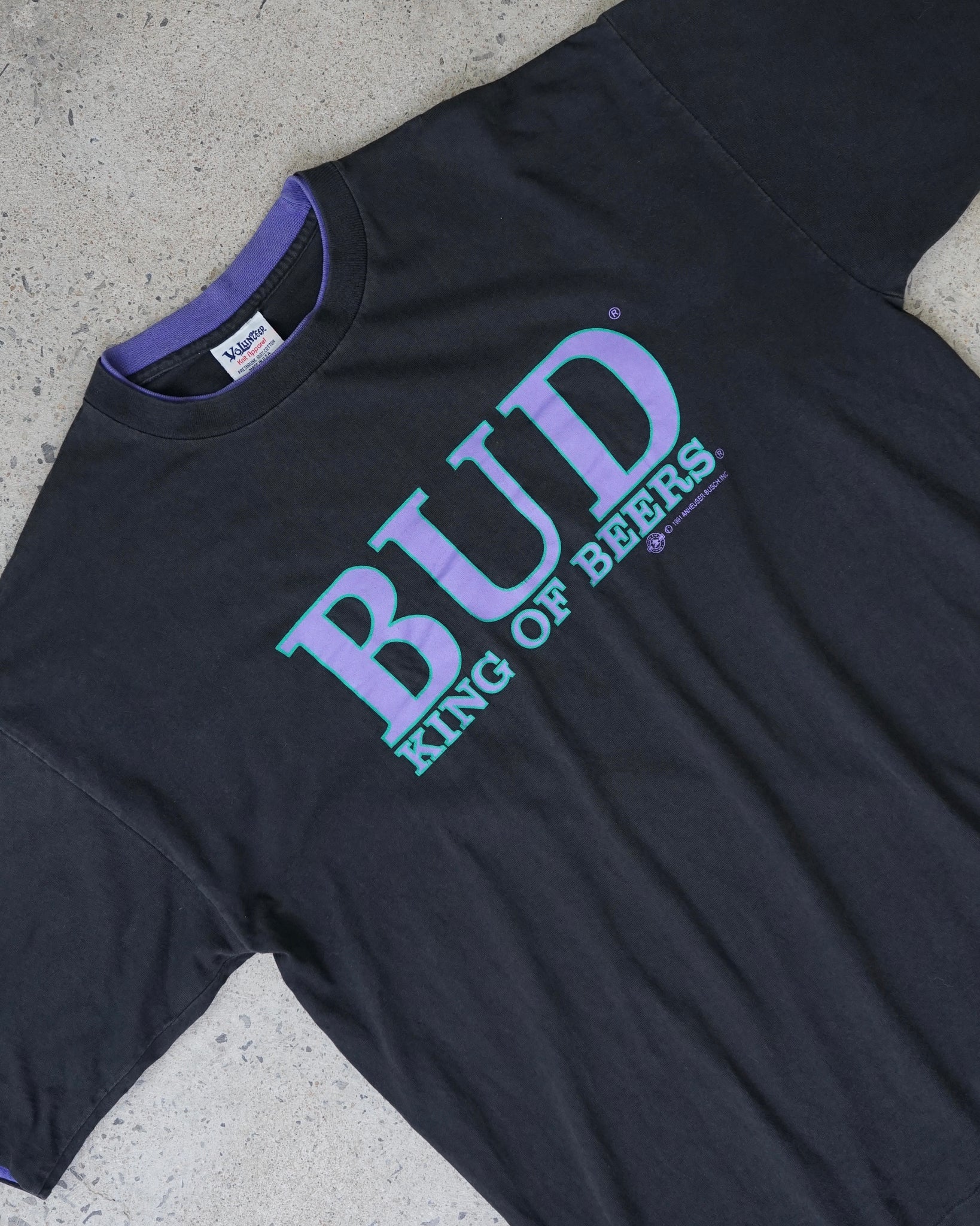 bud king of beers 1991 t-shirt