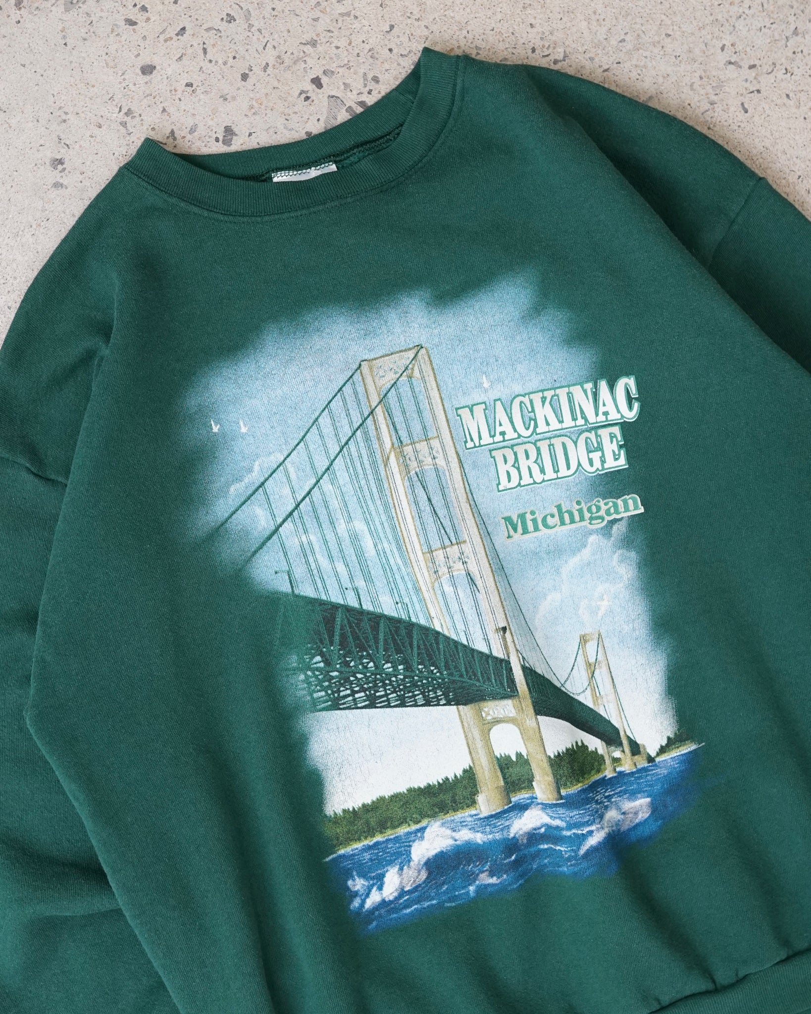 mackinac bridge michigan crewneck