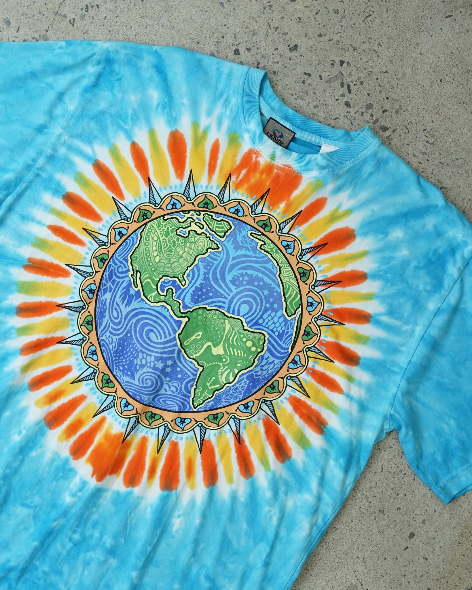 liquid blue tie dye t-shirt