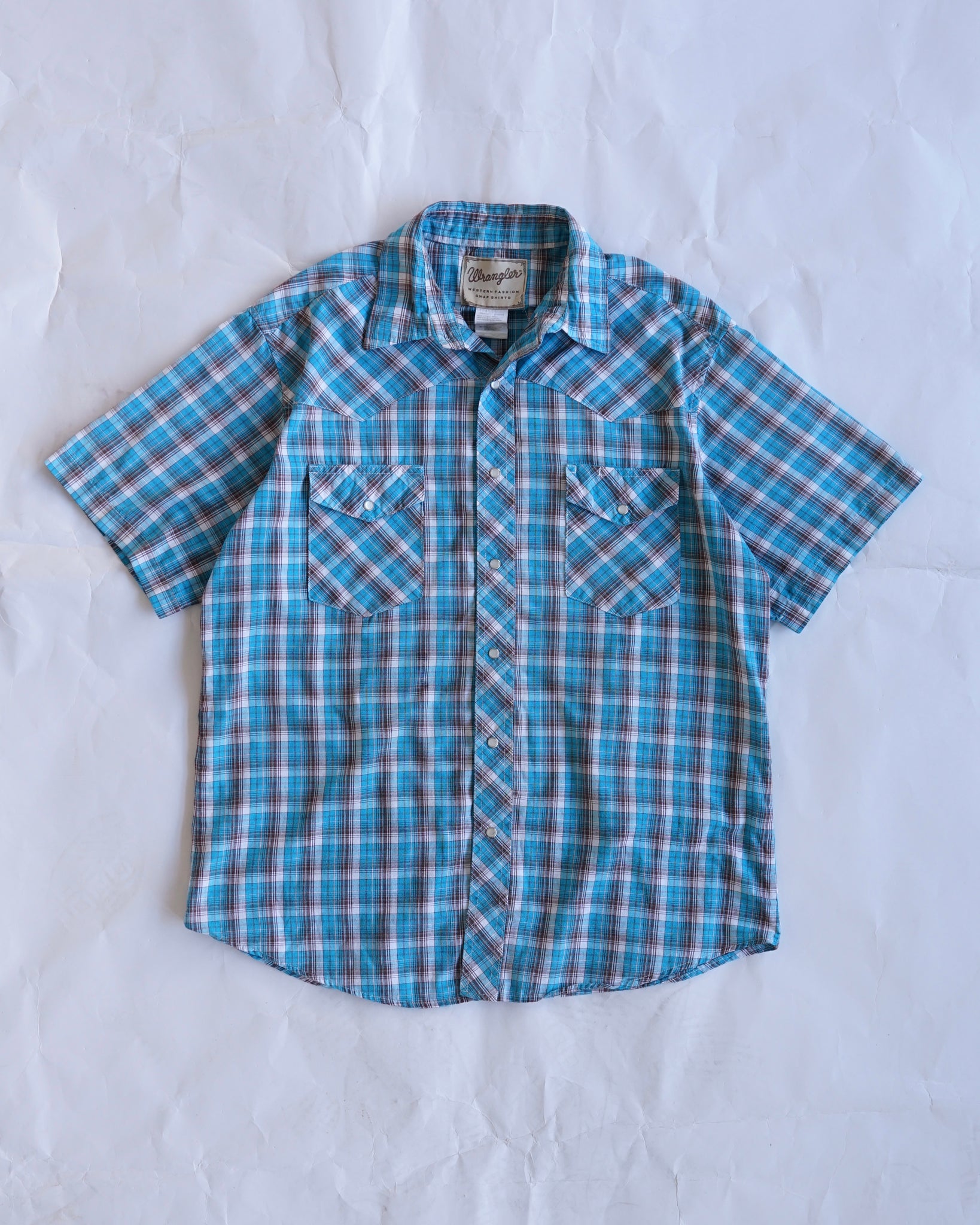 wrangler pearl button-up shirt