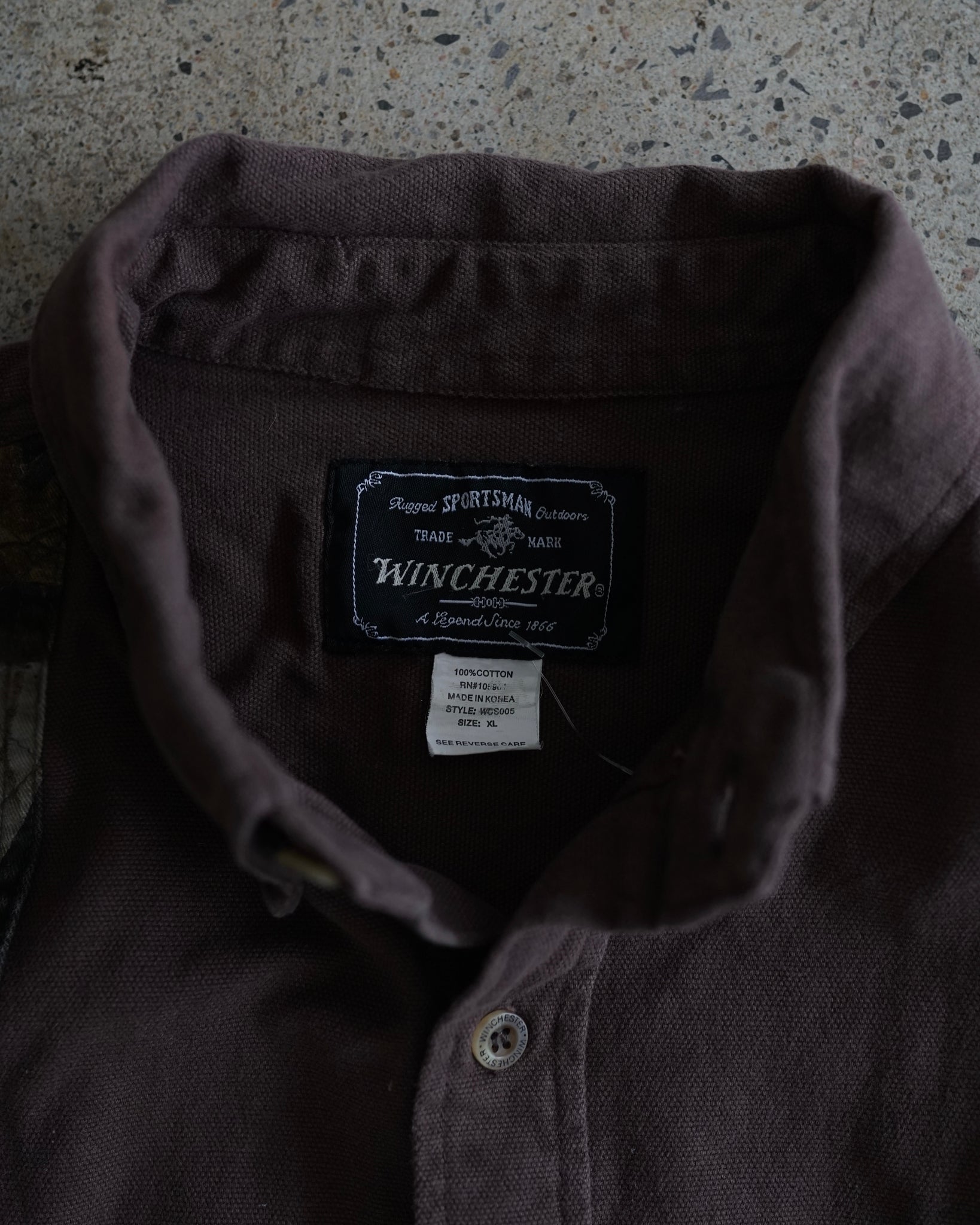 winchester realtree camo button-up shirt