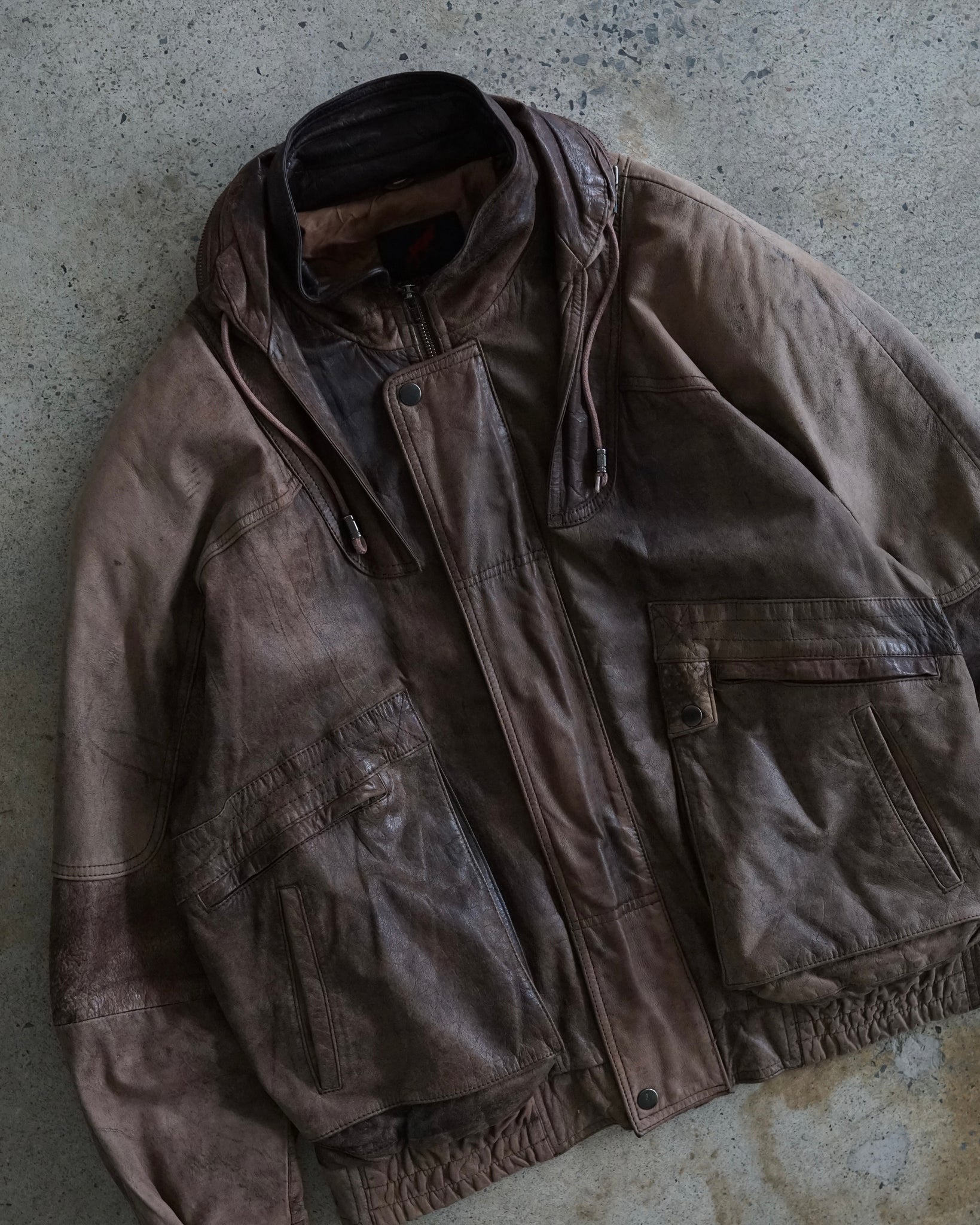 cordovan leather jacket