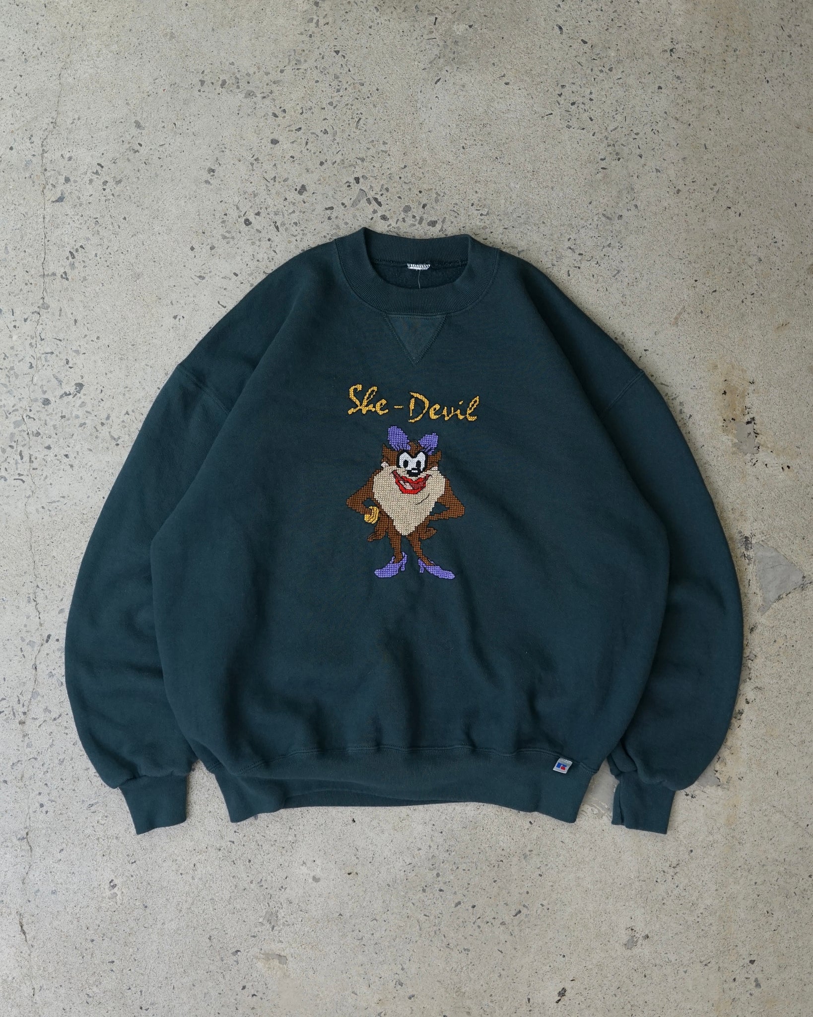 she-devil taz russell athletic crewneck