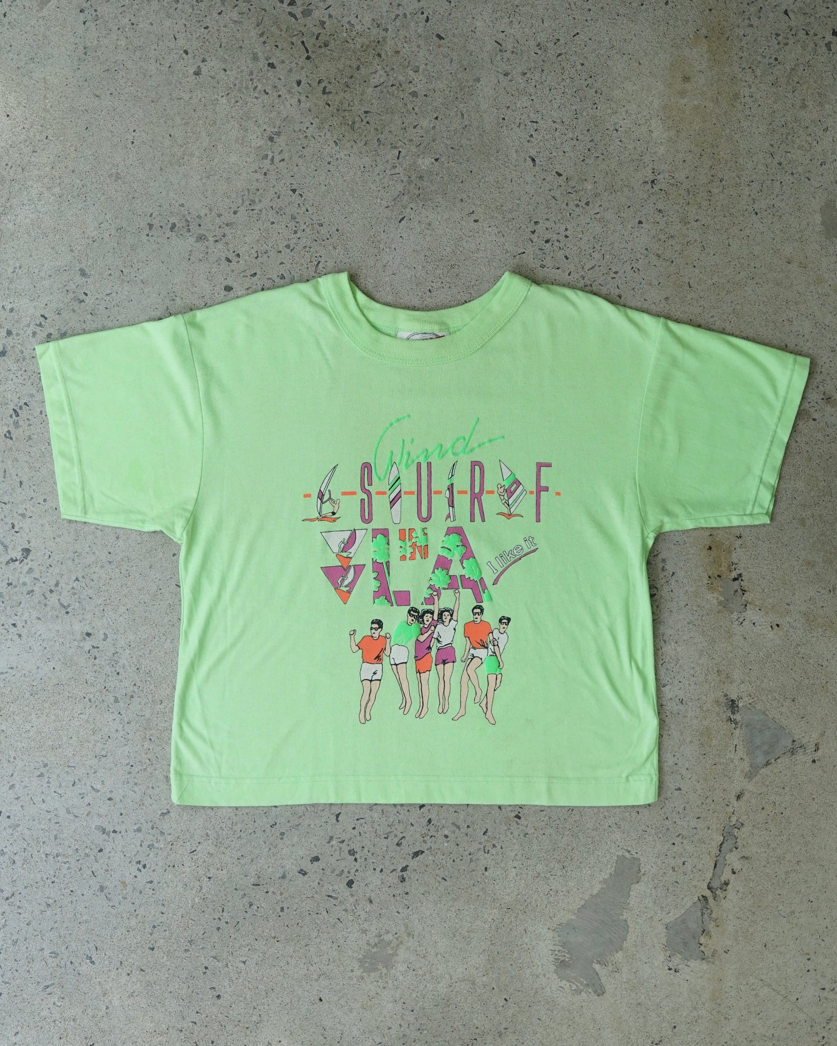 wind surf in la crop top t-shirt