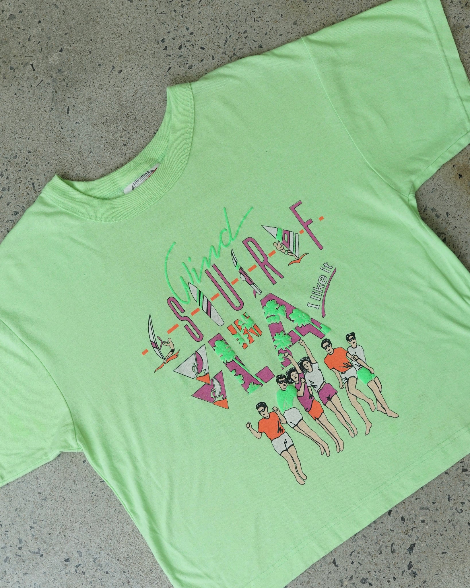 wind surf in la crop top t-shirt