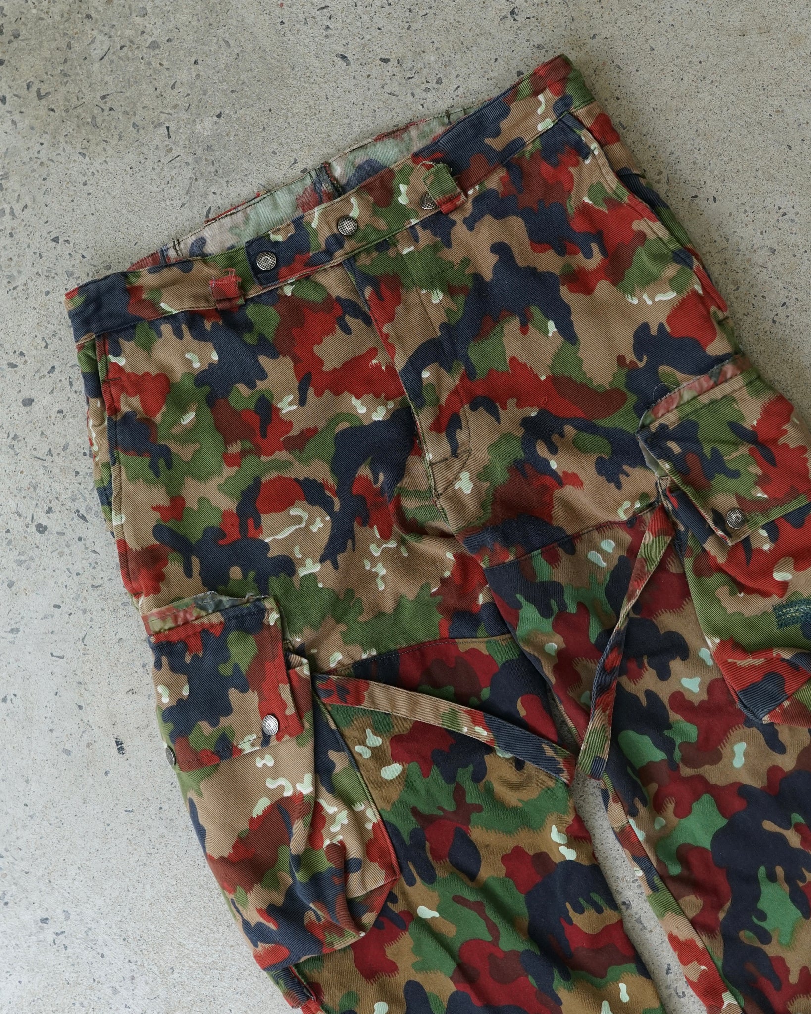 swiss camouflage cargo pants