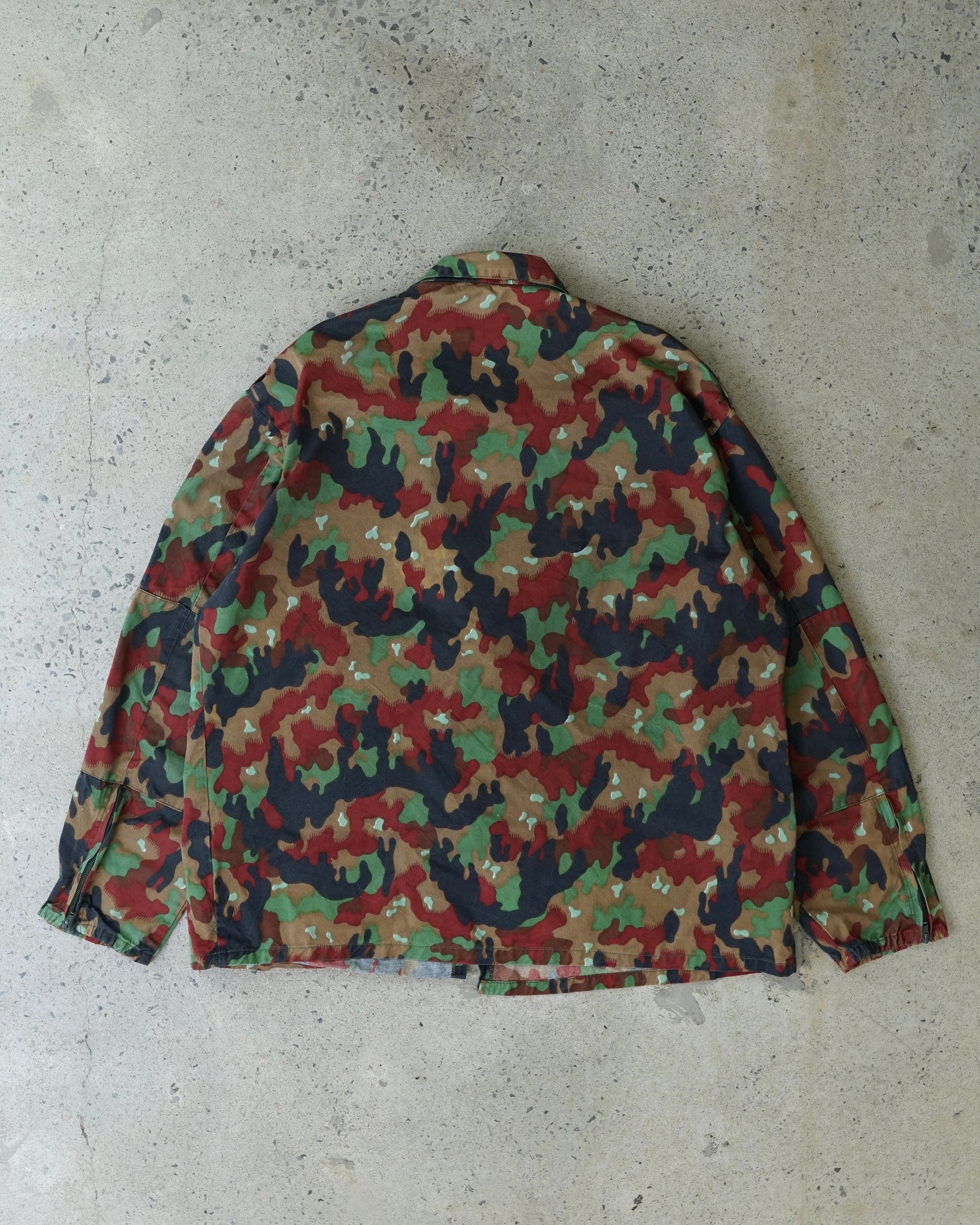 swiss camouflage military jacket