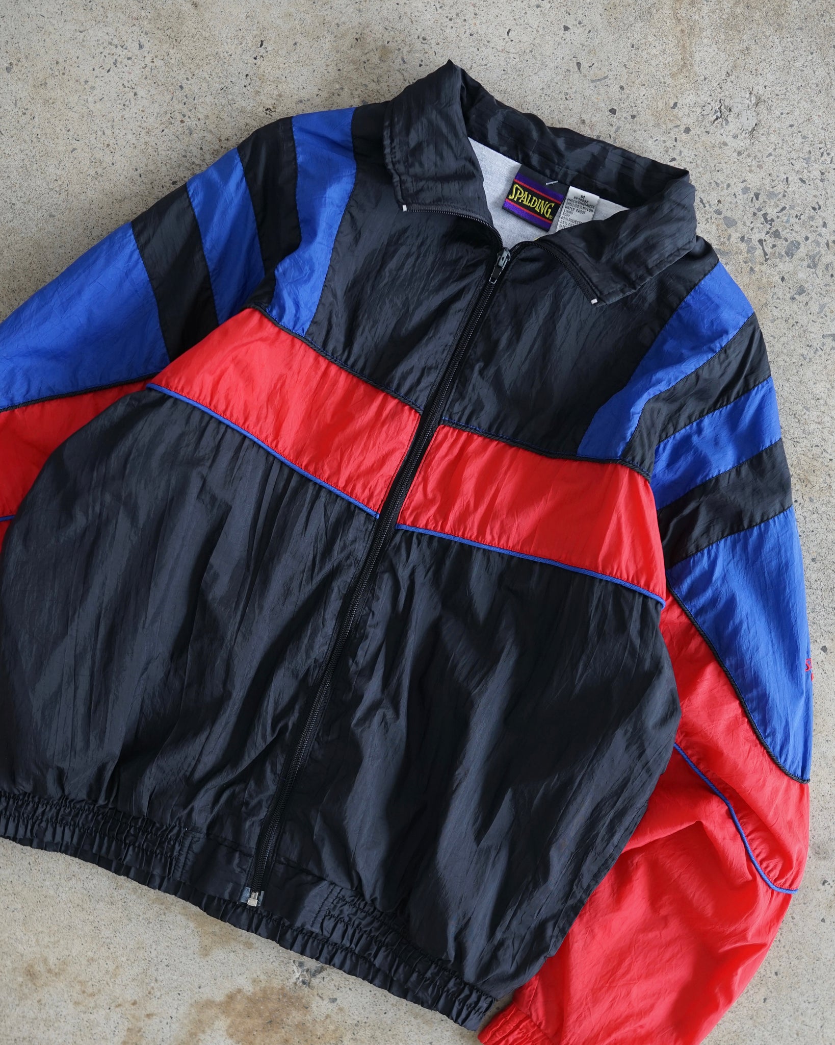 spalding zip-up windbreaker