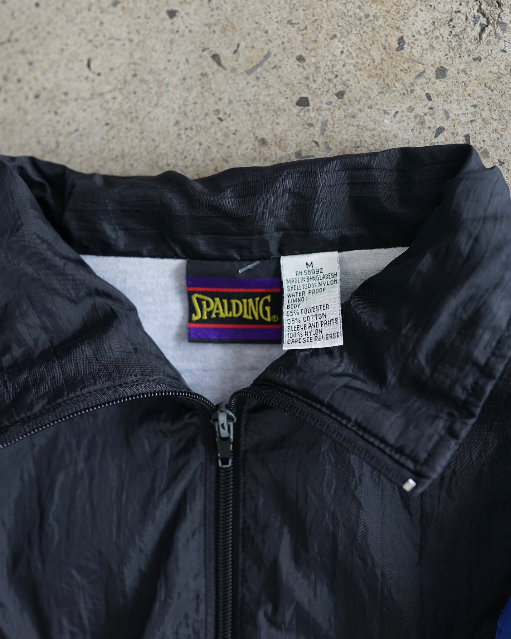 spalding zip-up windbreaker