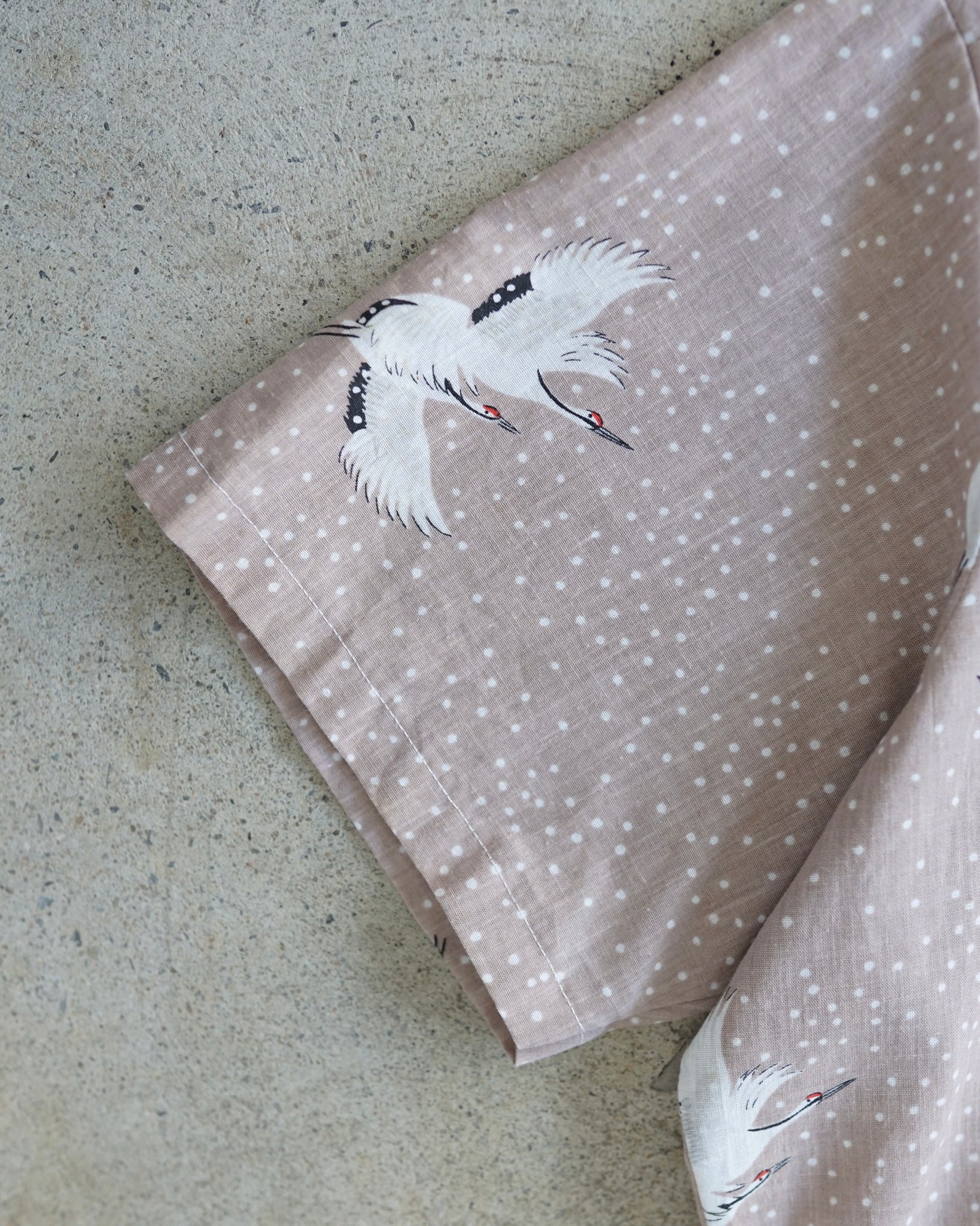 desica heron pattern button-up shirt