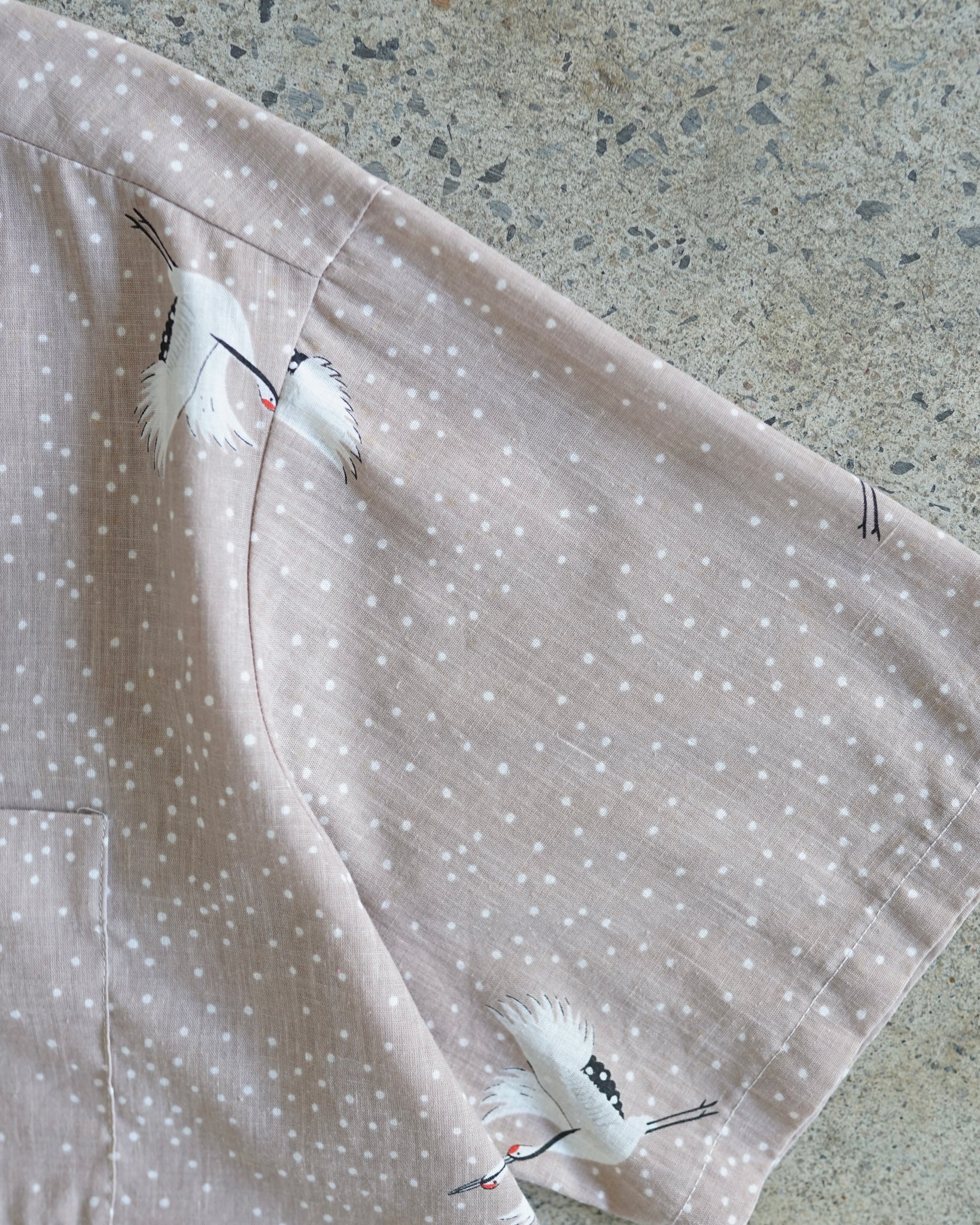 desica heron pattern button-up shirt