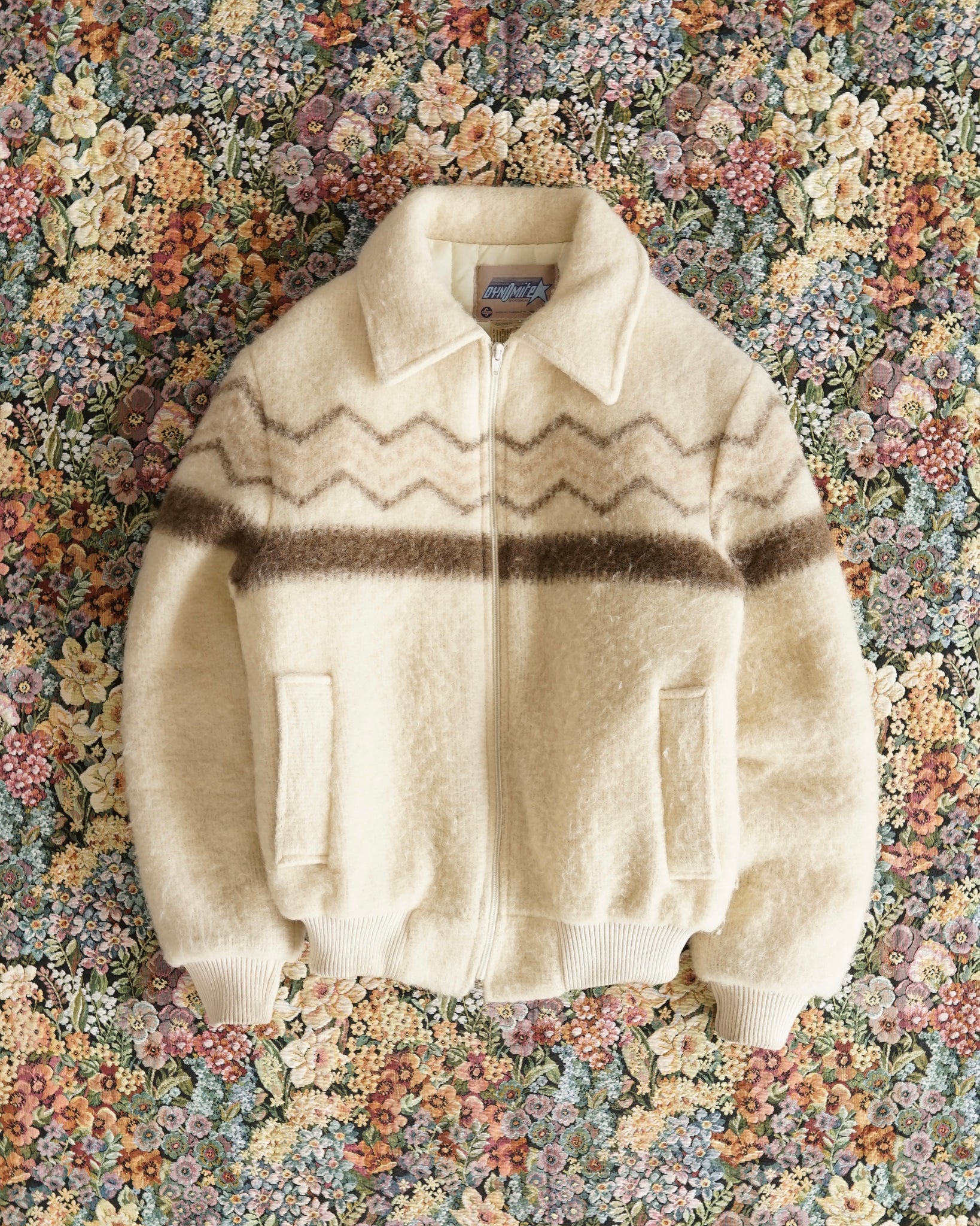 dynomite wool zip-up jacket