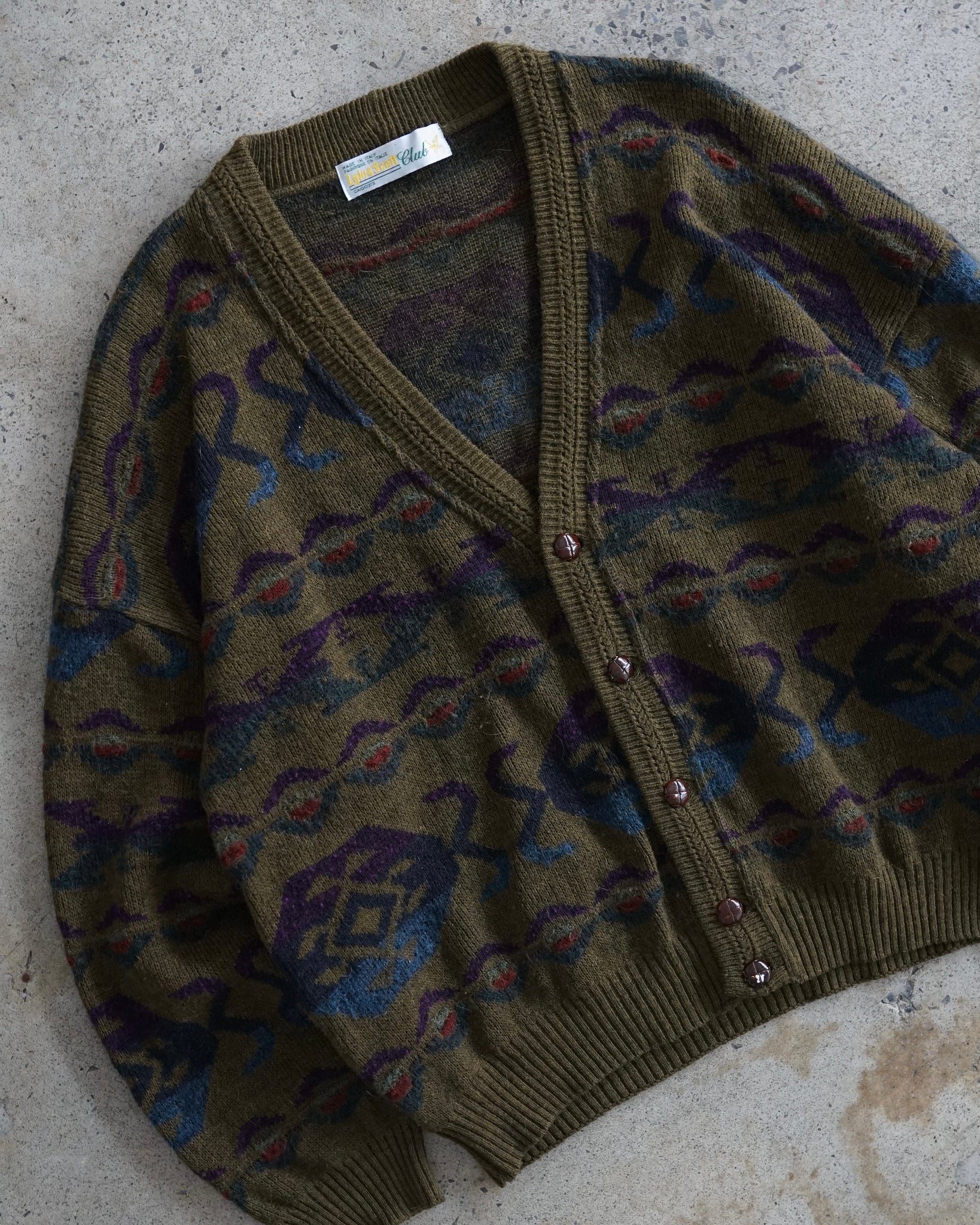 lyle and scott club knit cardigan