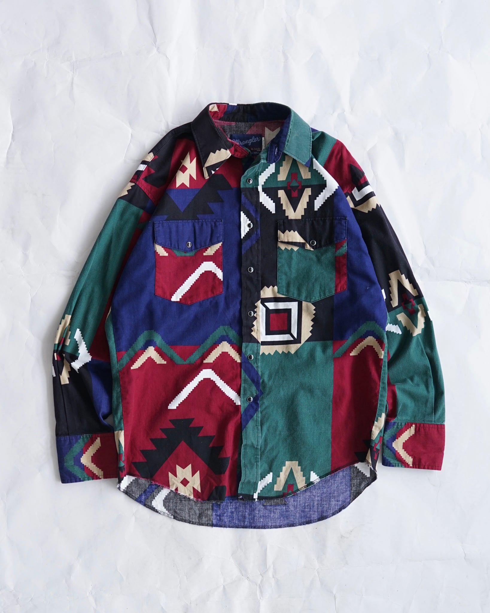 wrangler pearl snap button-up shirt