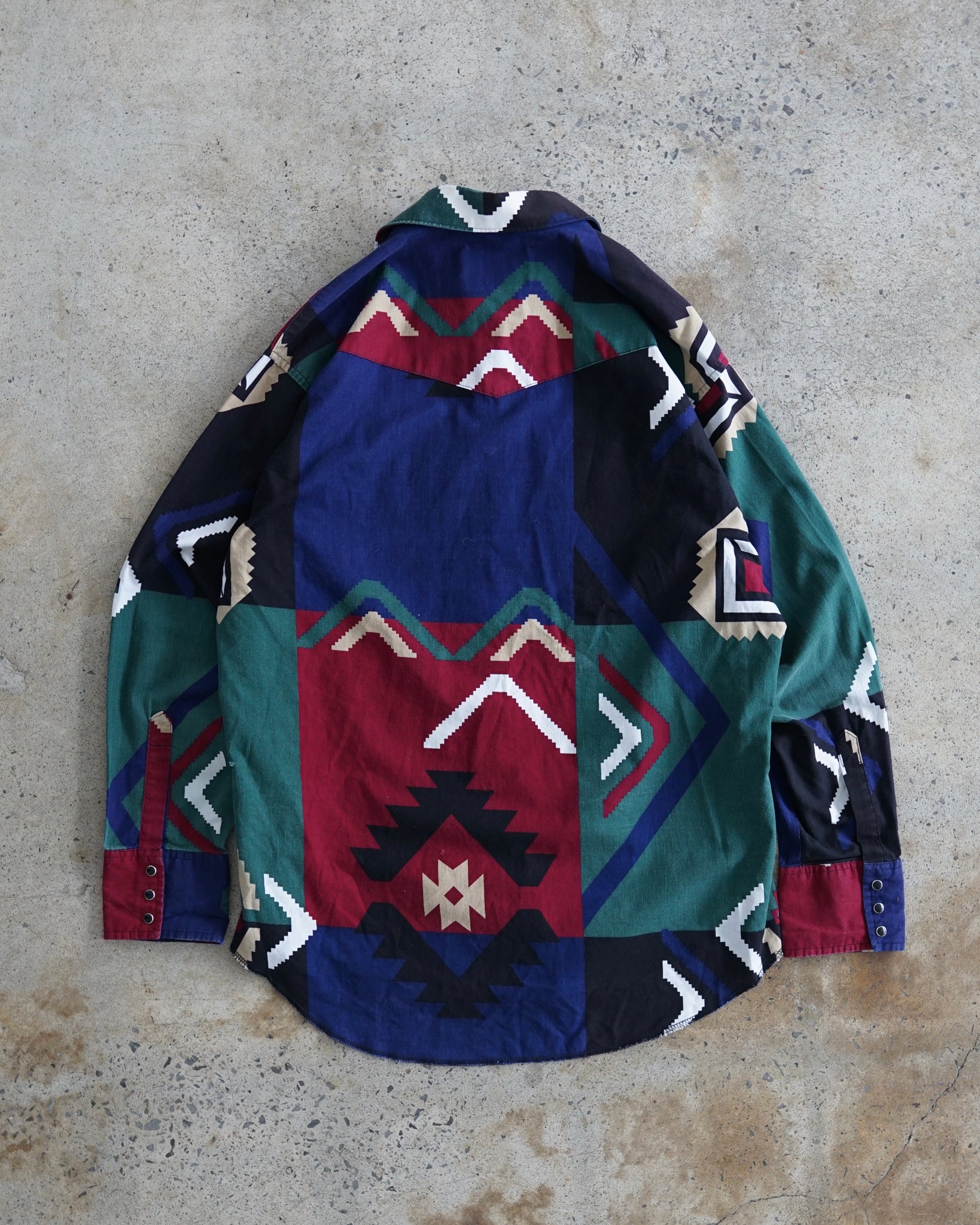 wrangler pearl snap button-up shirt