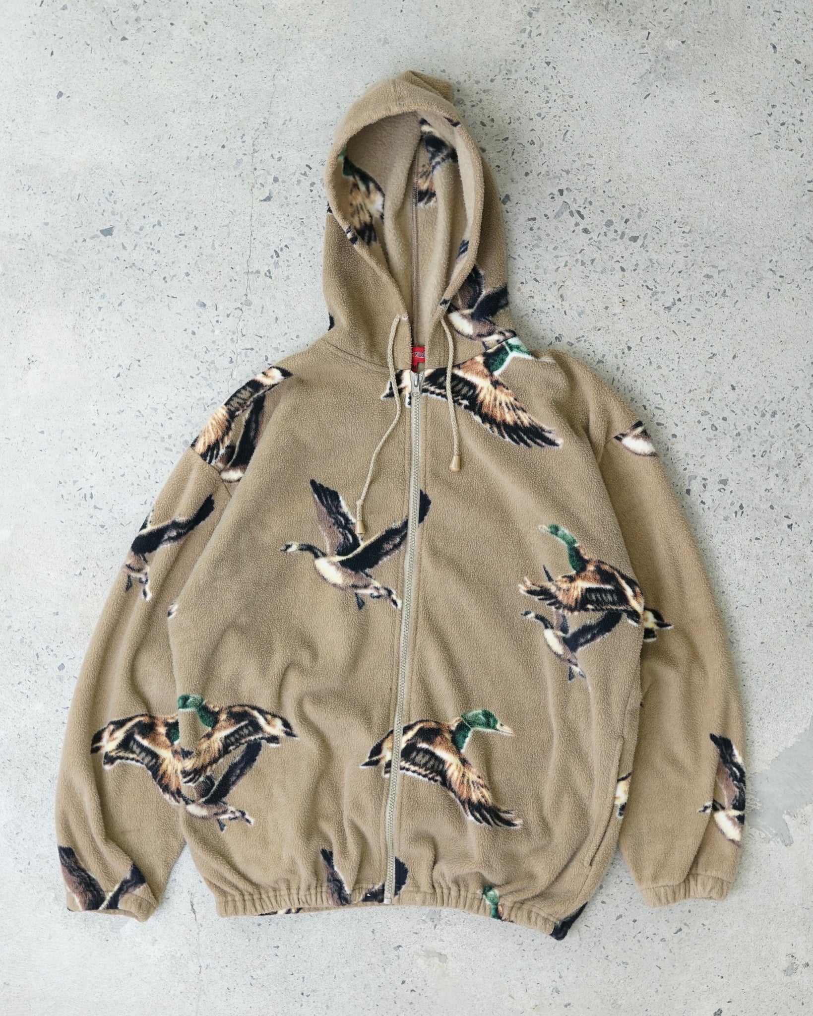 authentic wildlife zip up fleece hoodie