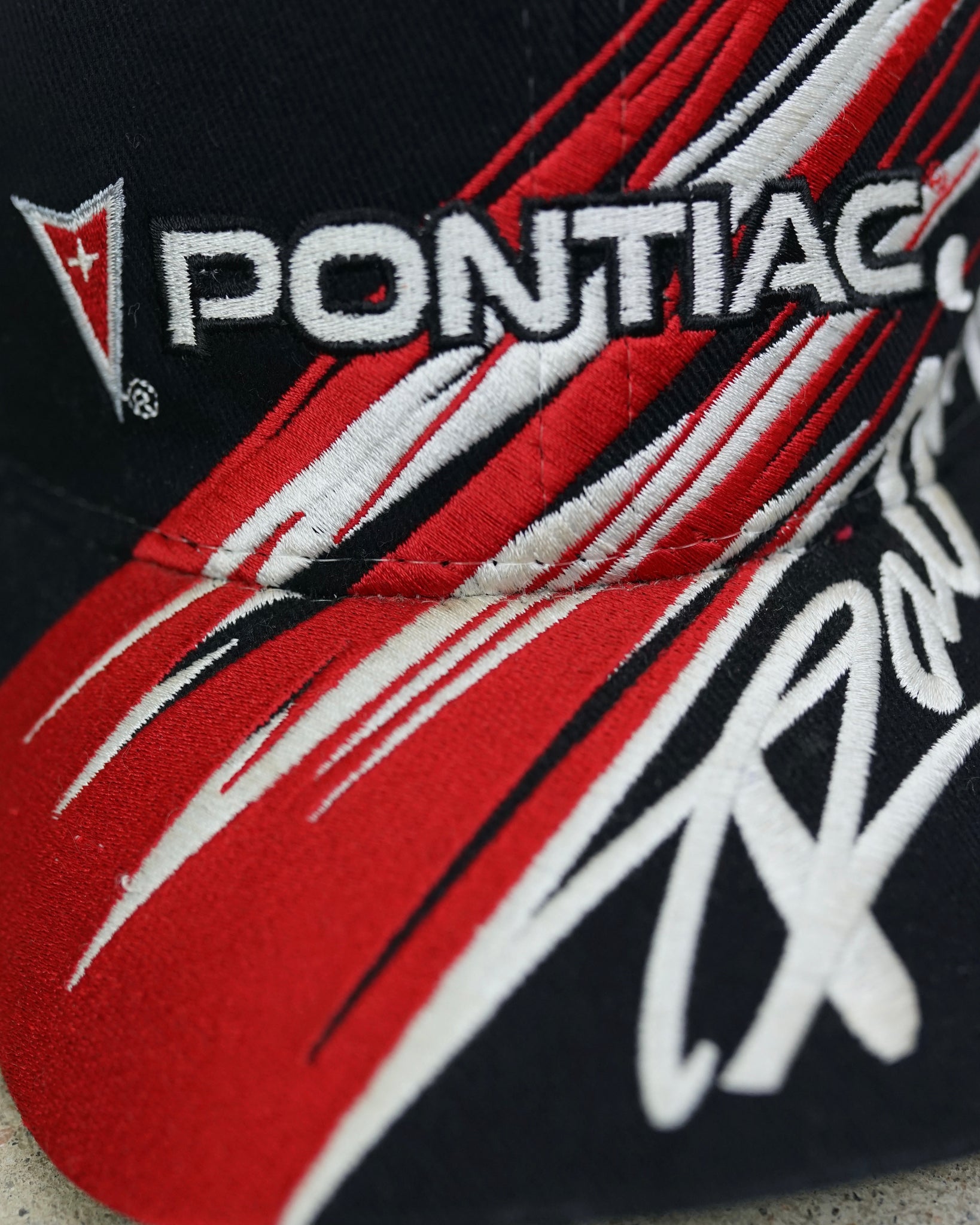 pontiac racing velcro hat