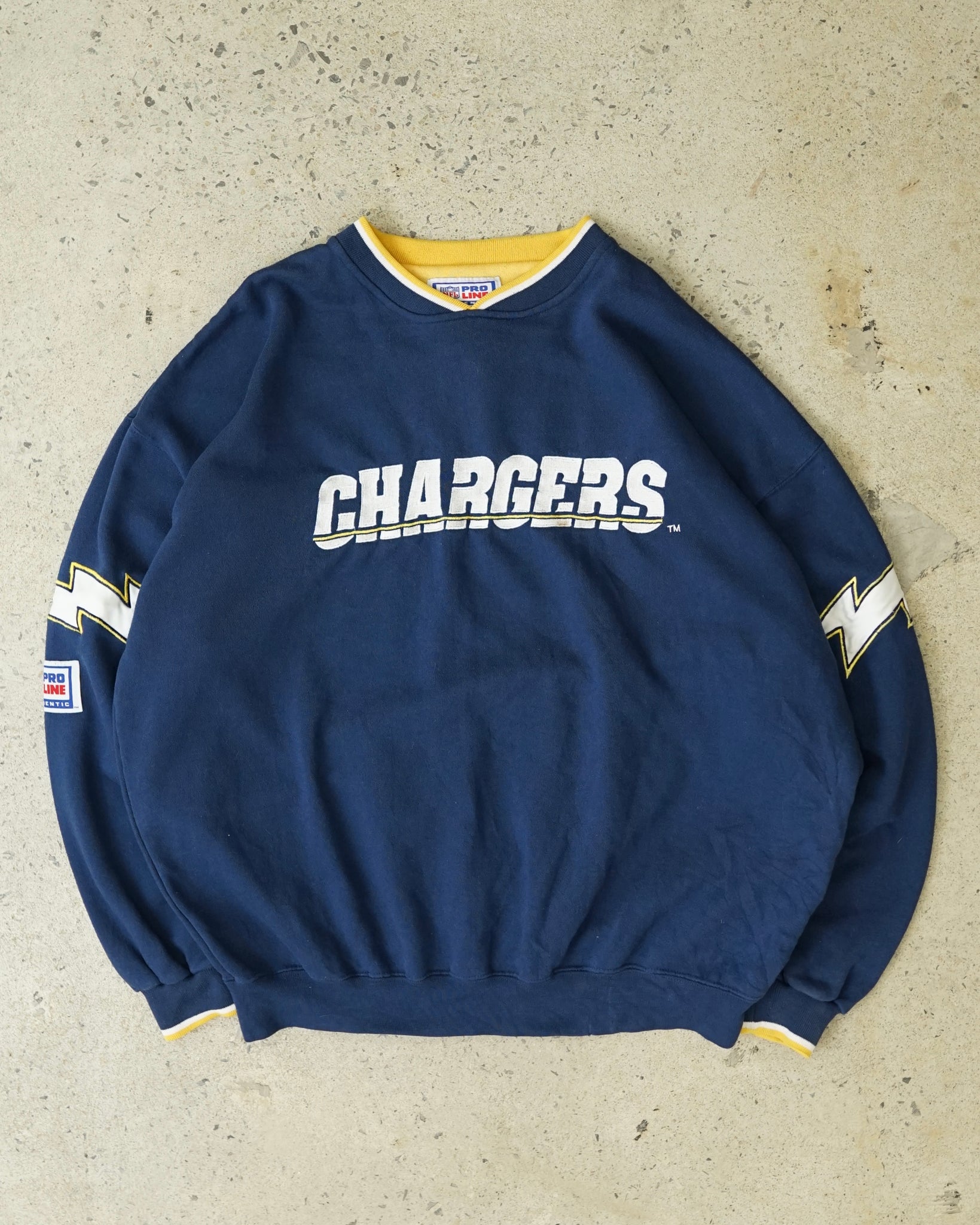 los angeles chargers starter crewneck