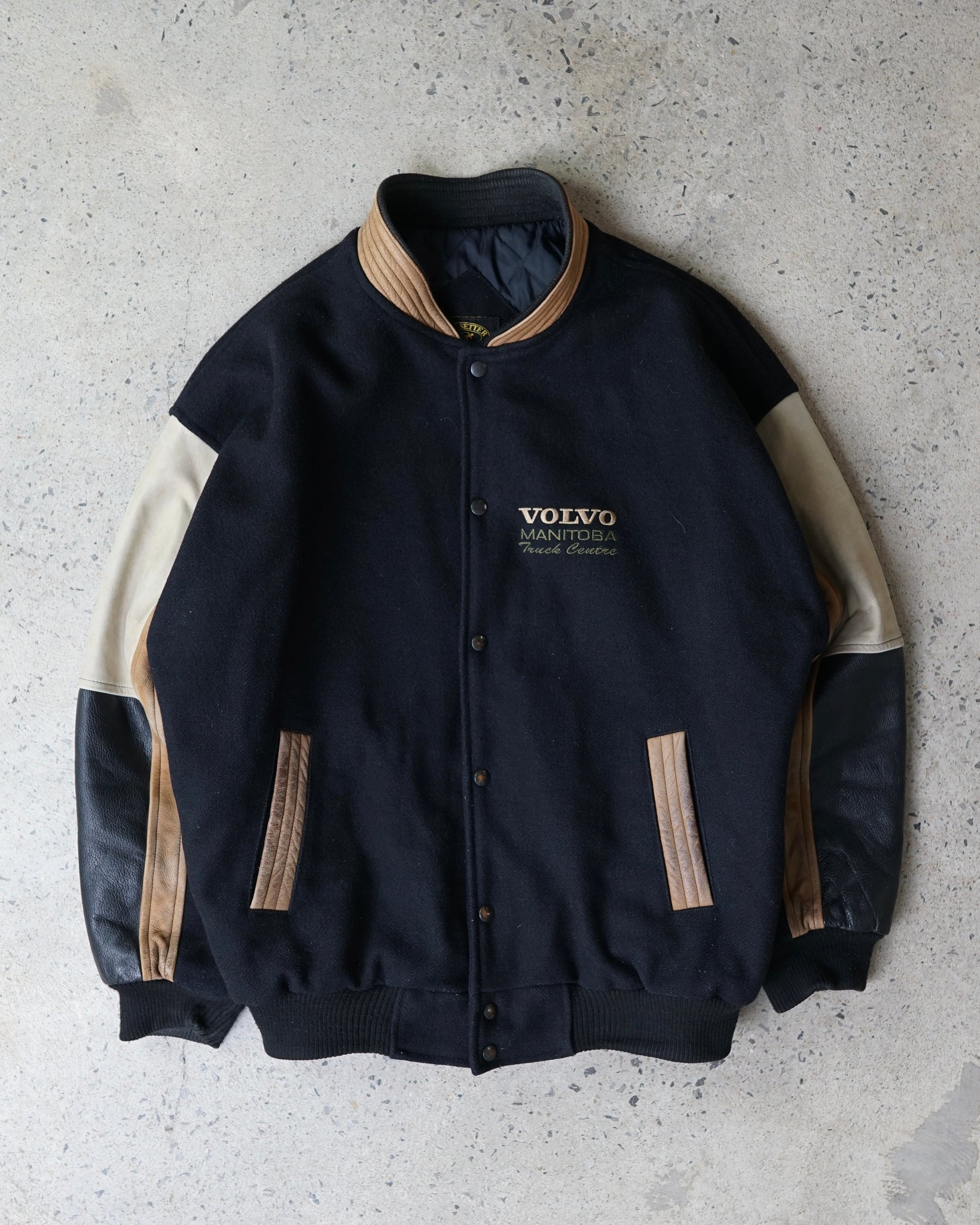 volvo wool bomber jacket - large