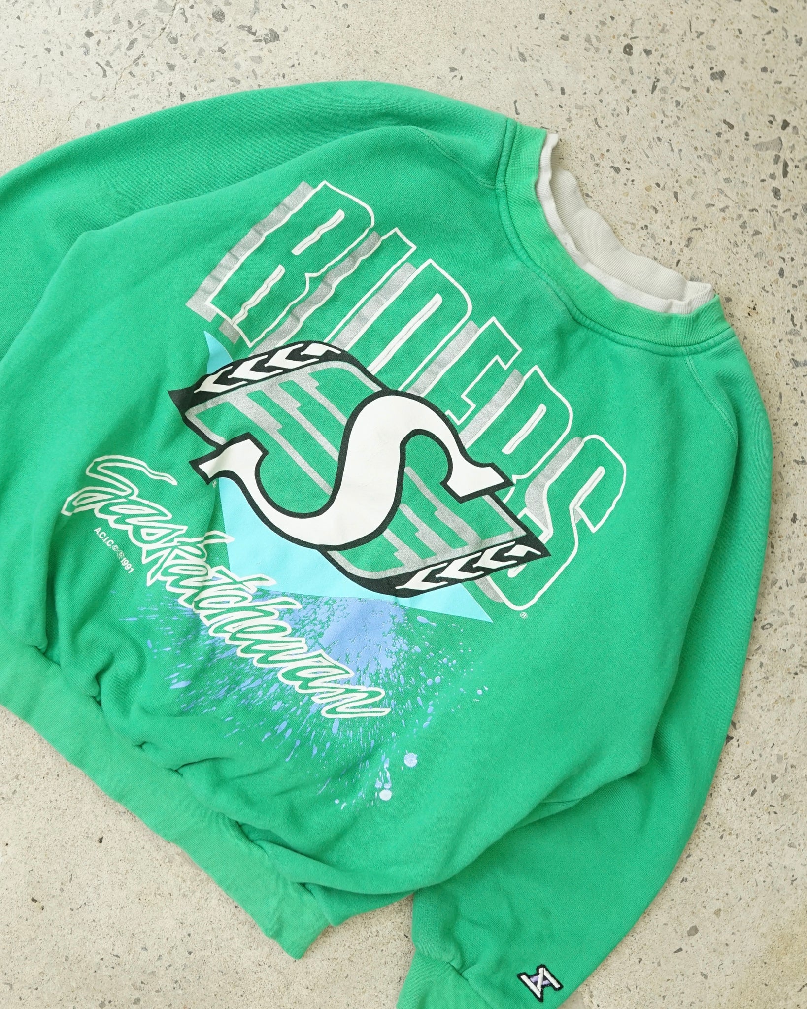 saskatchewan roughriders 1991 crewneck