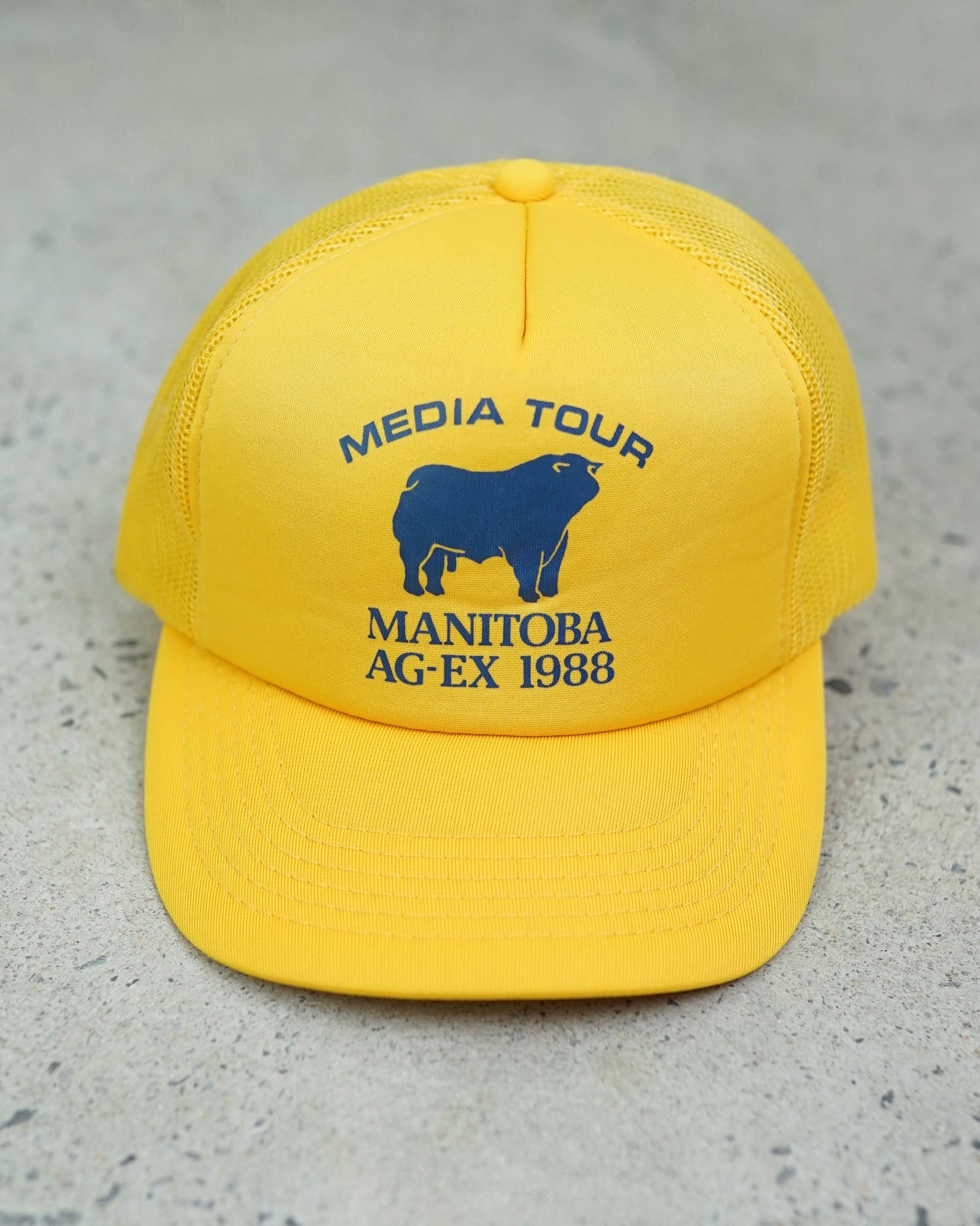 media tour manitoba ag-ex 1988 trucker hat