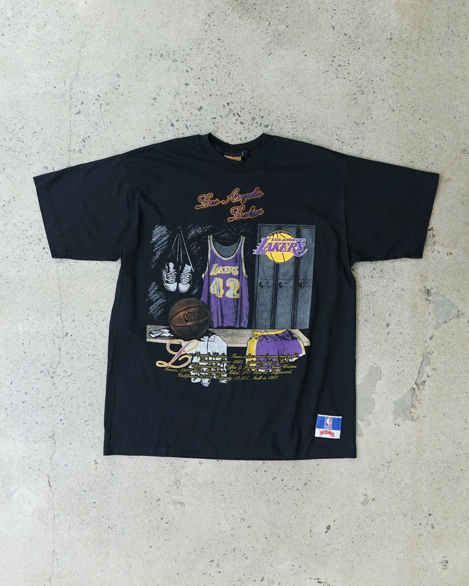 los angeles lakers nutmeg t-shirt