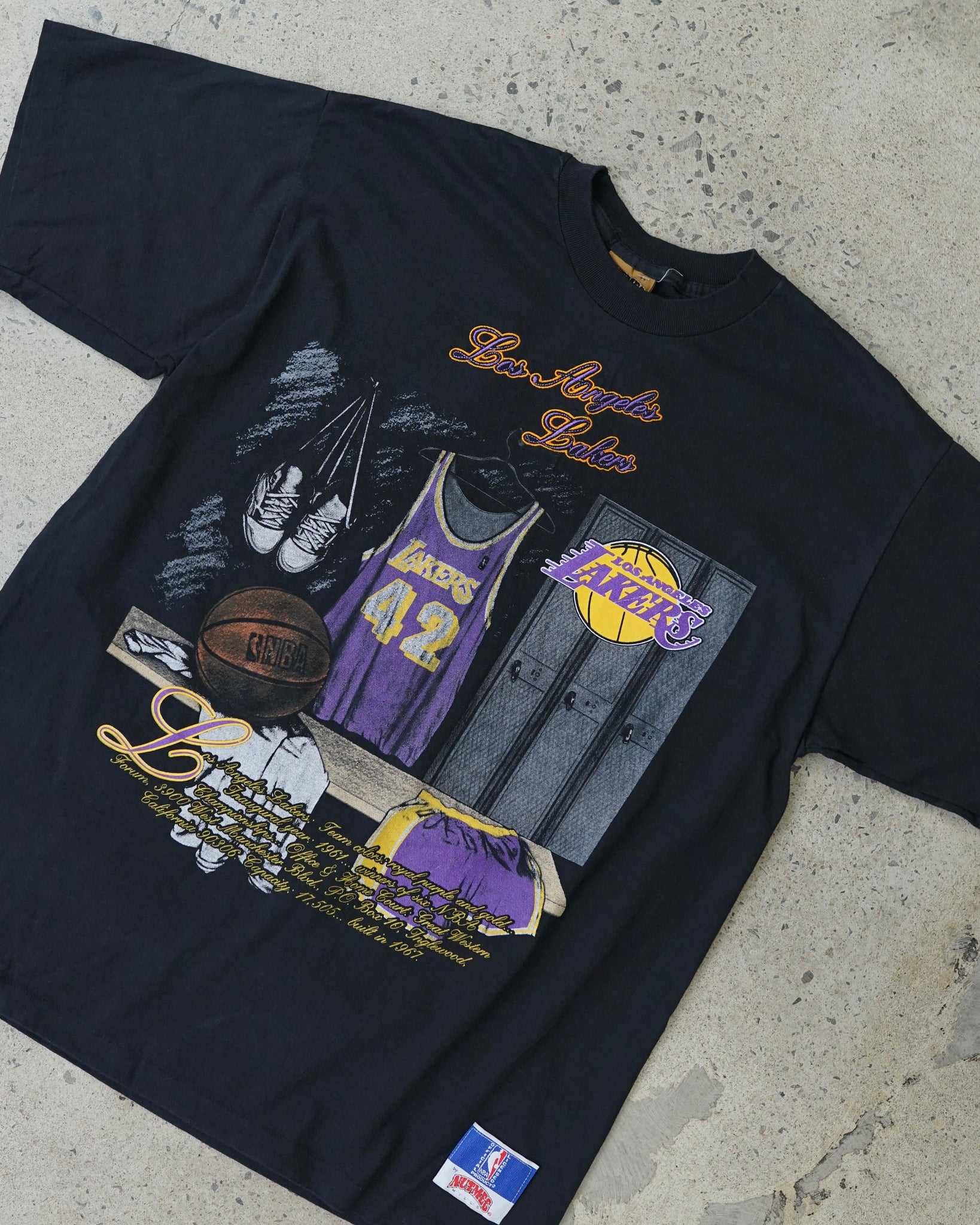 los angeles lakers nutmeg t-shirt