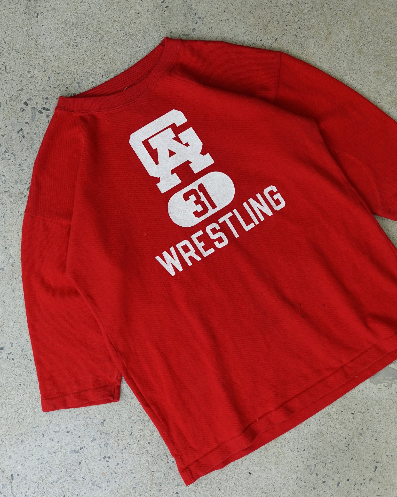 wrestling raglan sweater