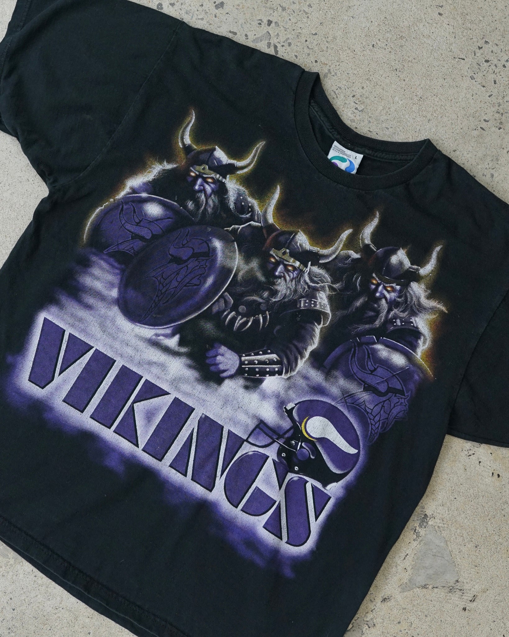 vikings liquid blue t-shirt